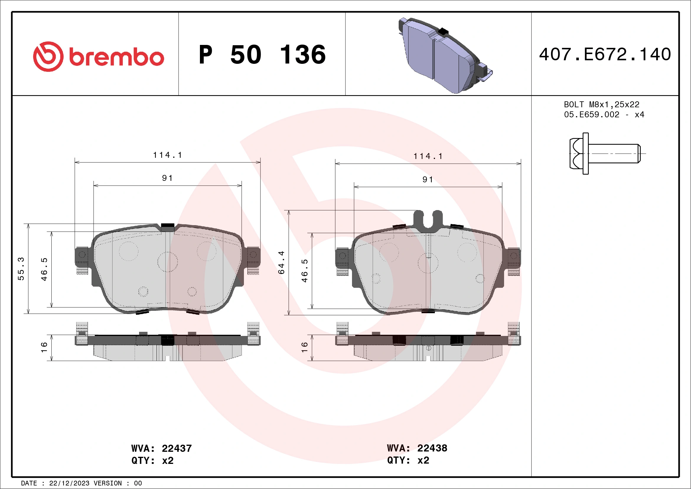 Brake Pad Set, disc brake