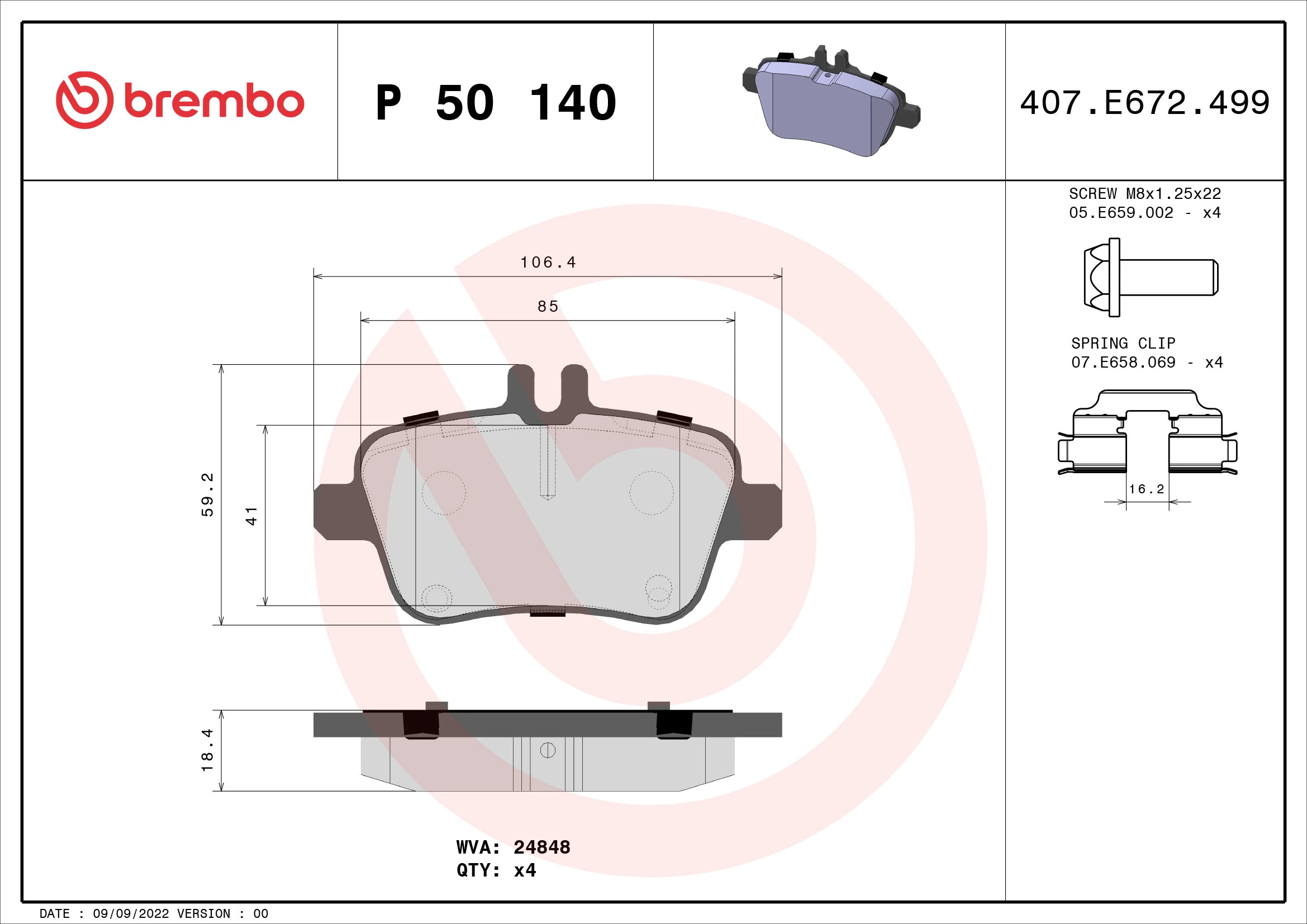 Brake Pad Set, disc brake