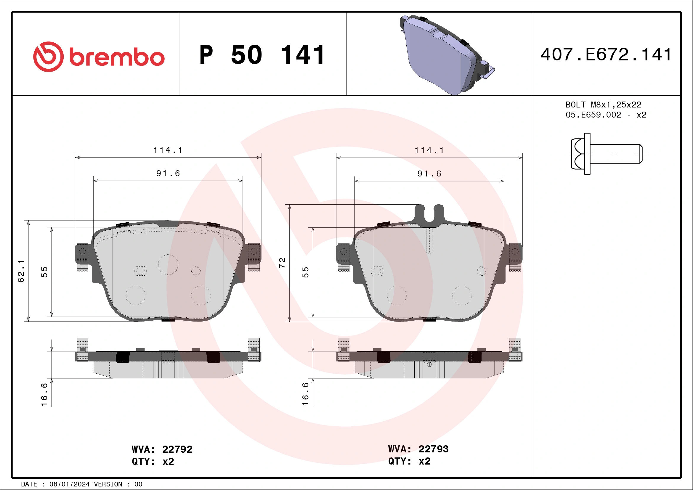 Brake Pad Set, disc brake
