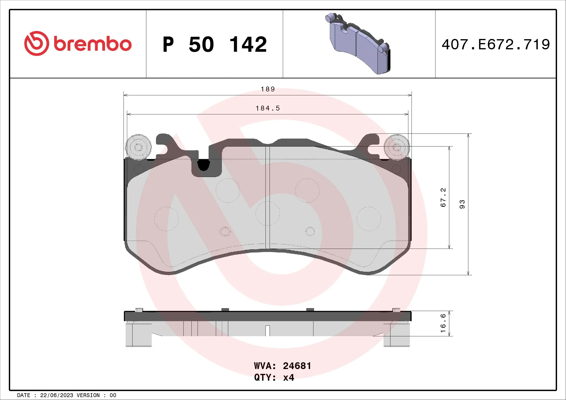 Brake Pad Set, disc brake