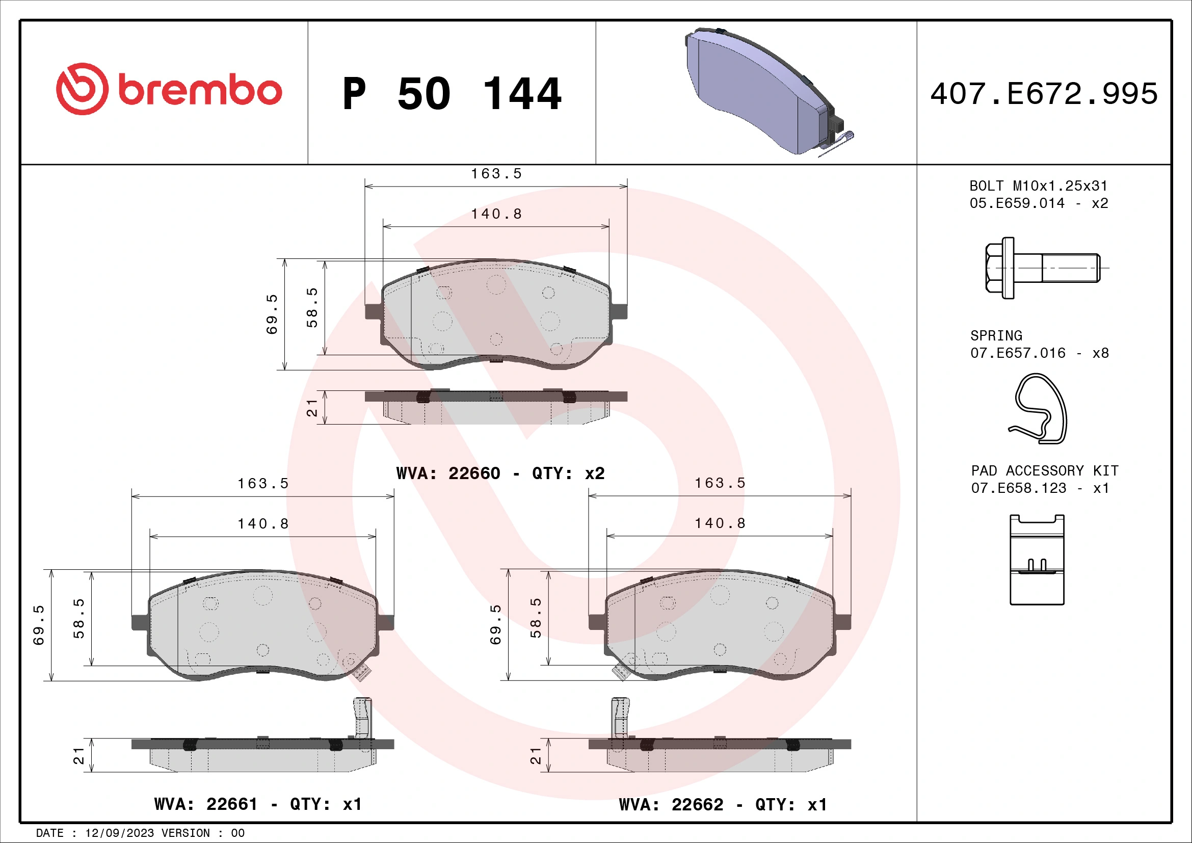 Brake Pad Set, disc brake