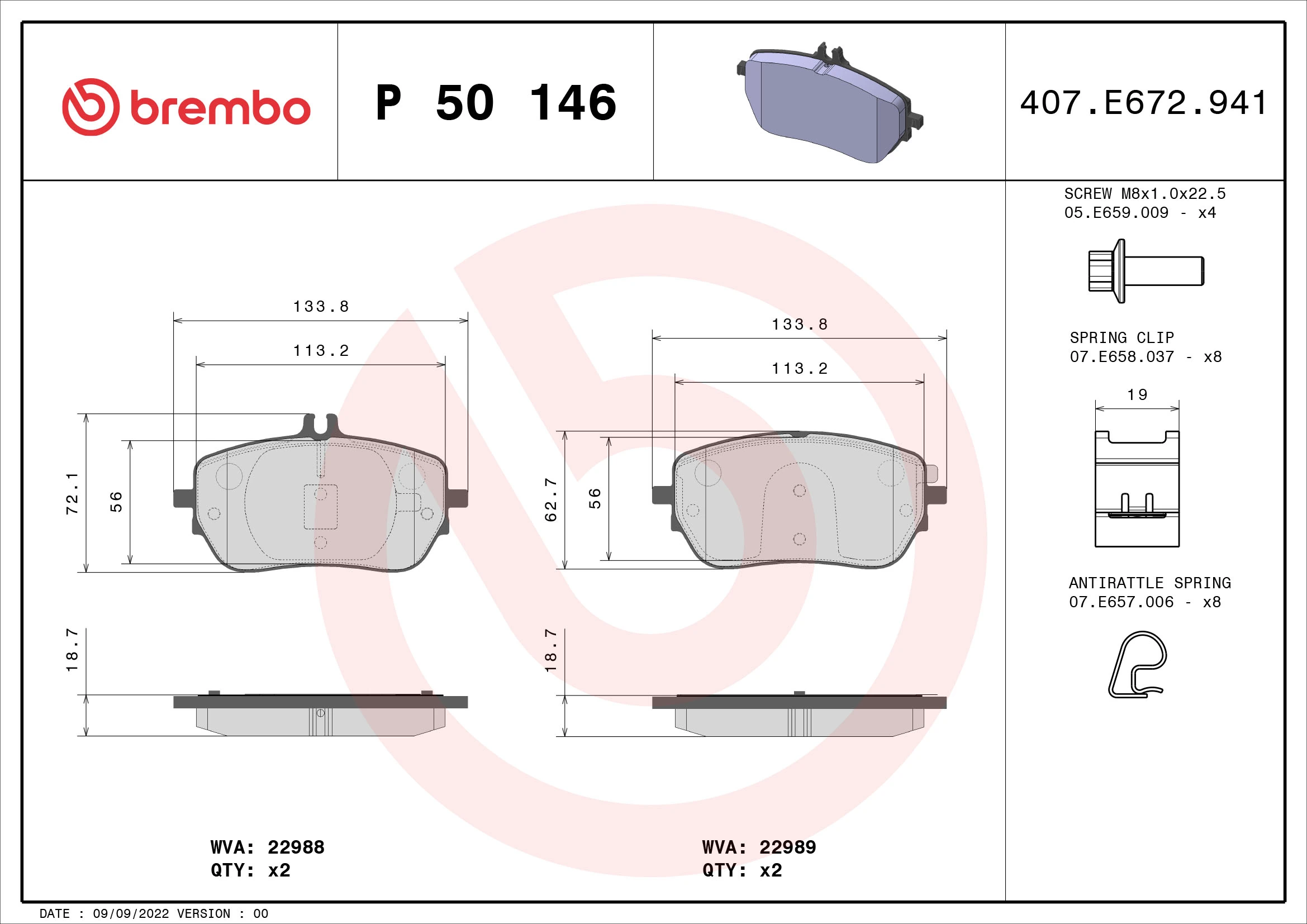 Brake Pad Set, disc brake