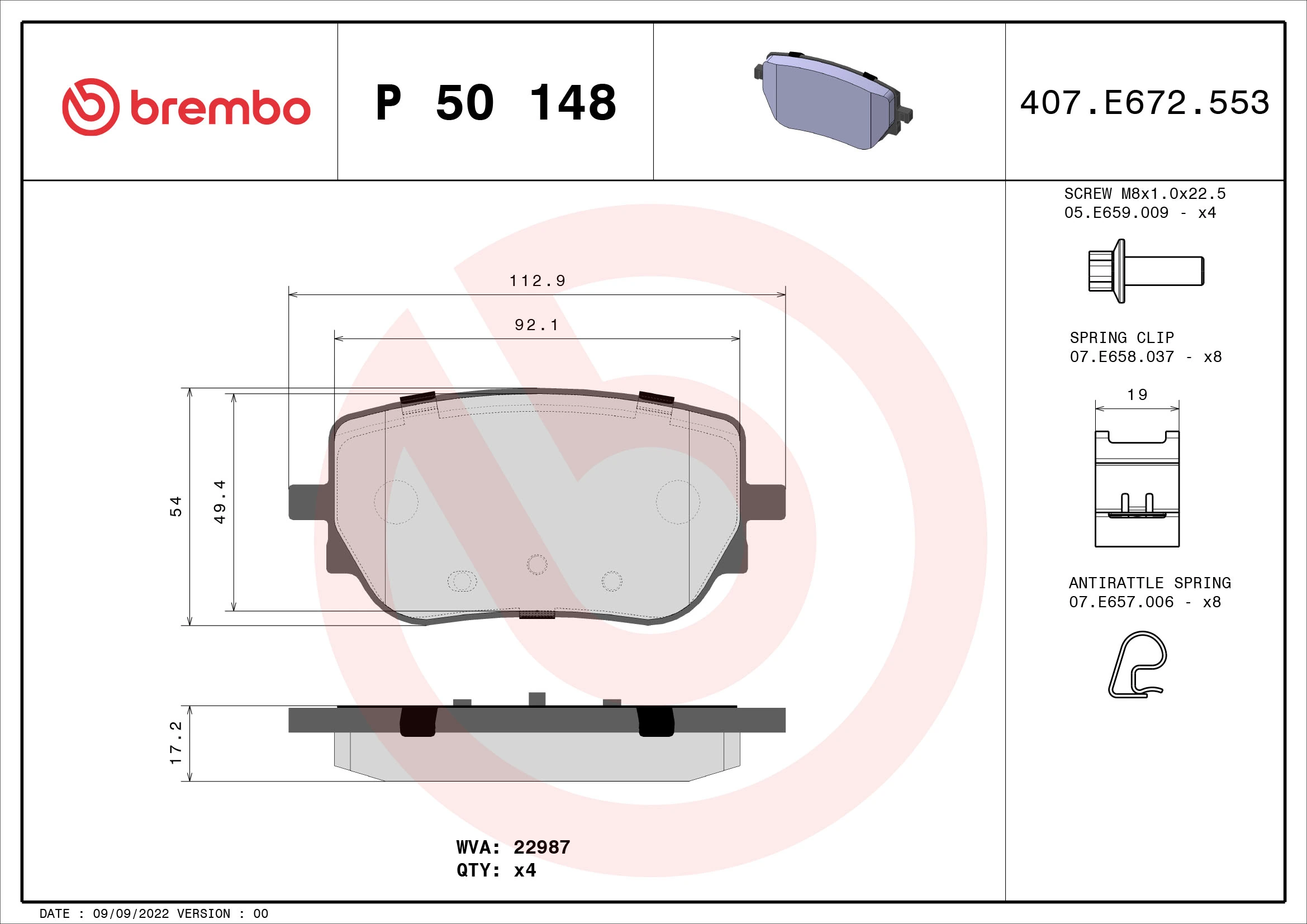 Brake Pad Set, disc brake