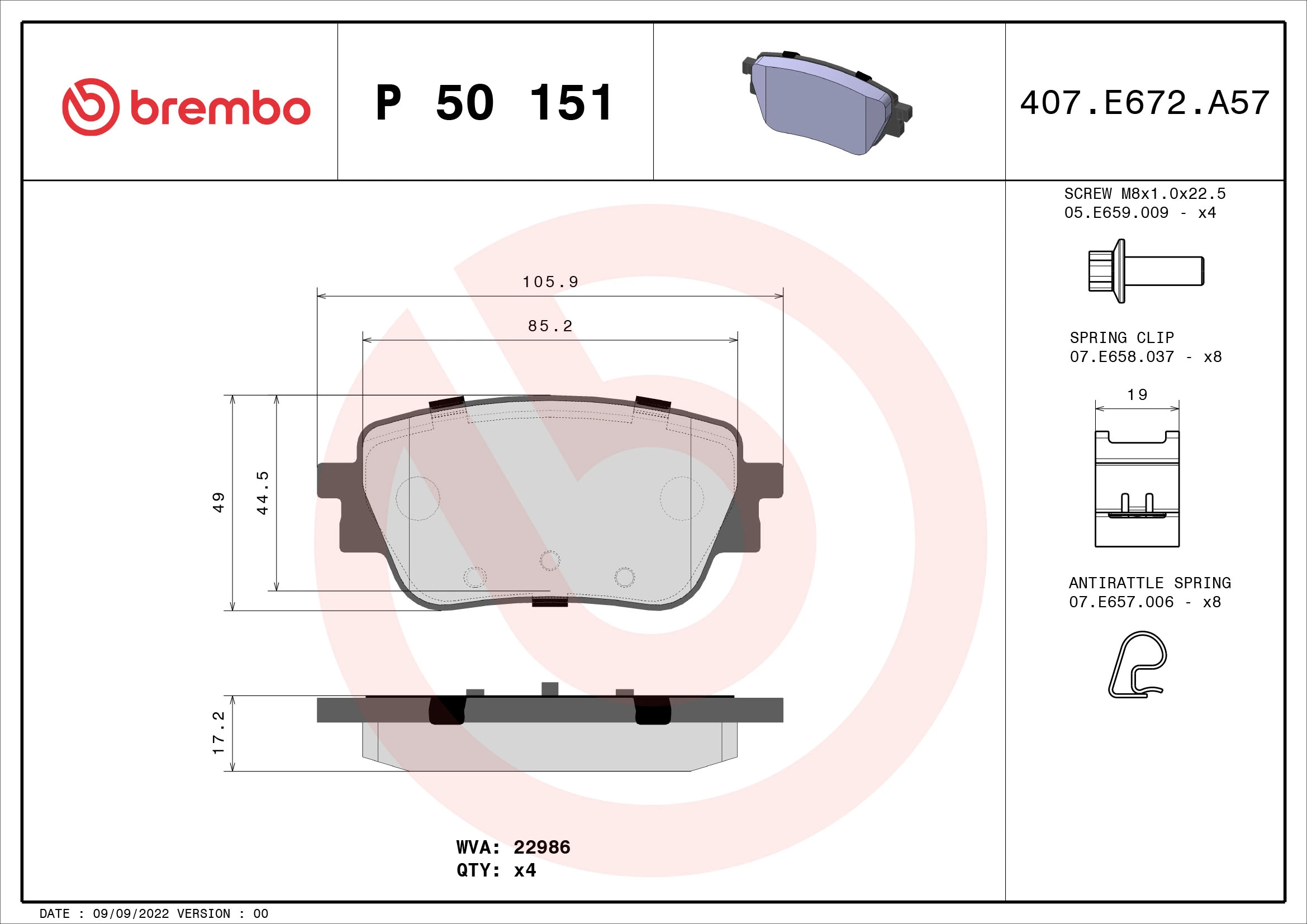 Brake Pad Set, disc brake