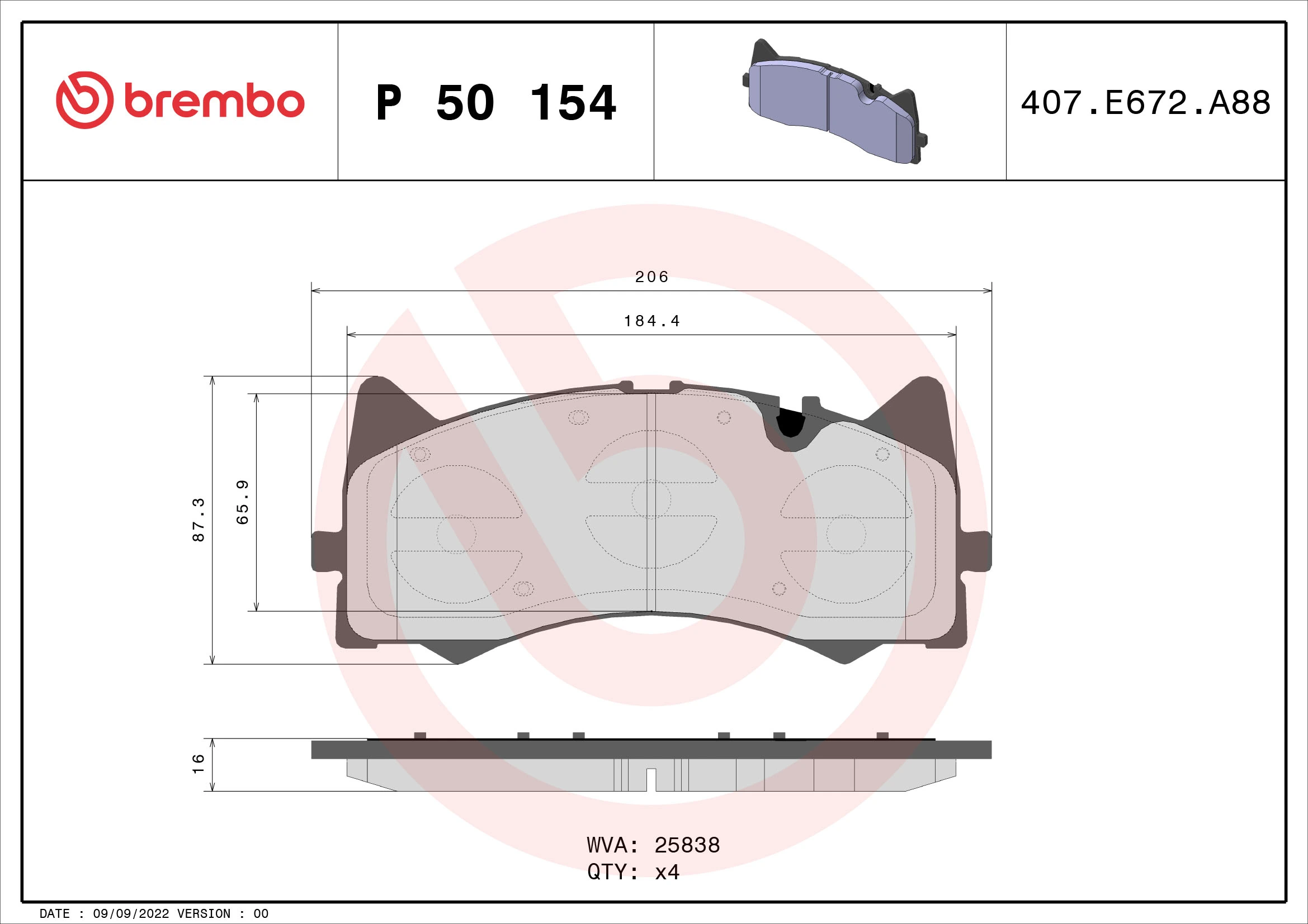Brake Pad Set, disc brake