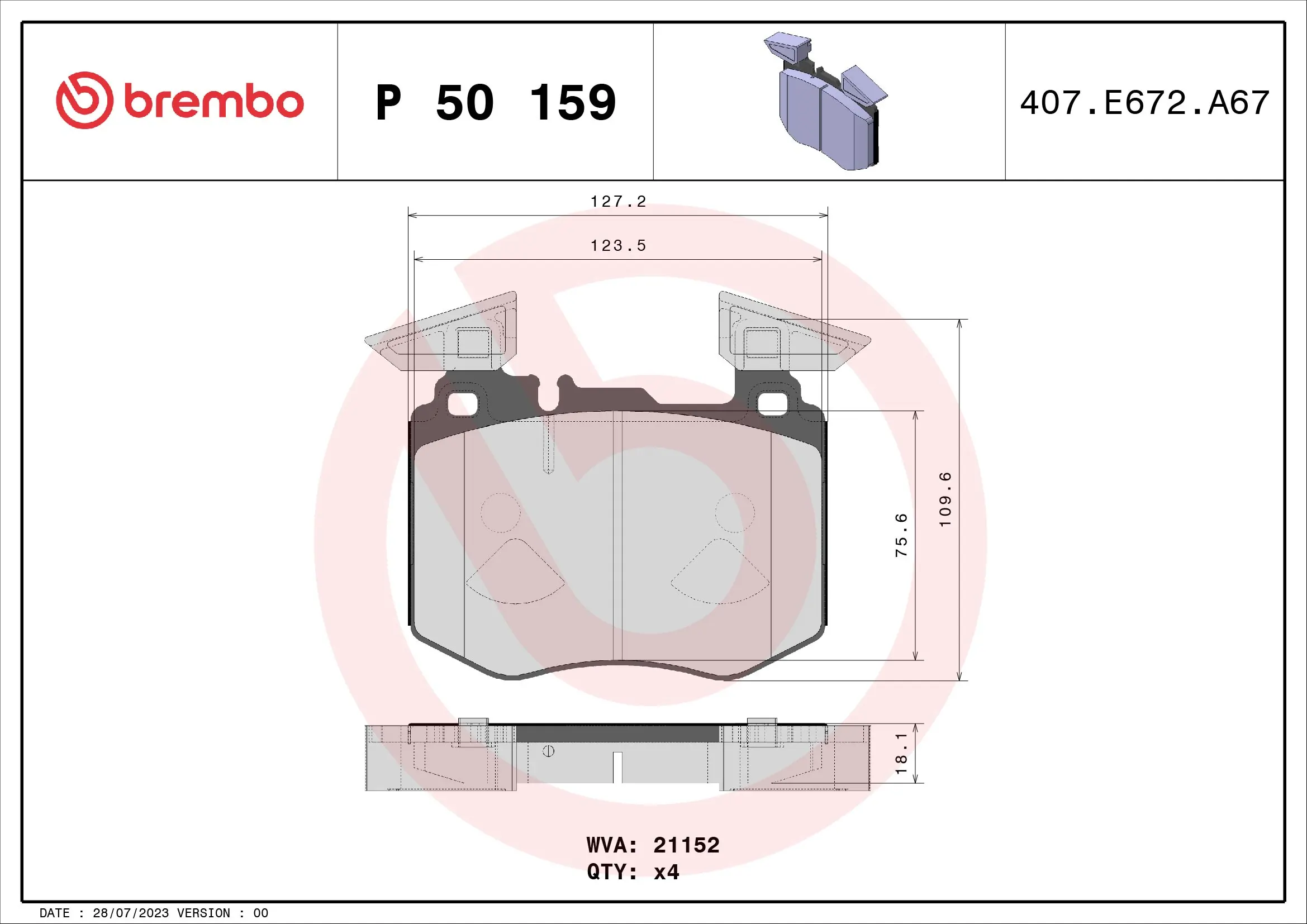 Brake Pad Set, disc brake