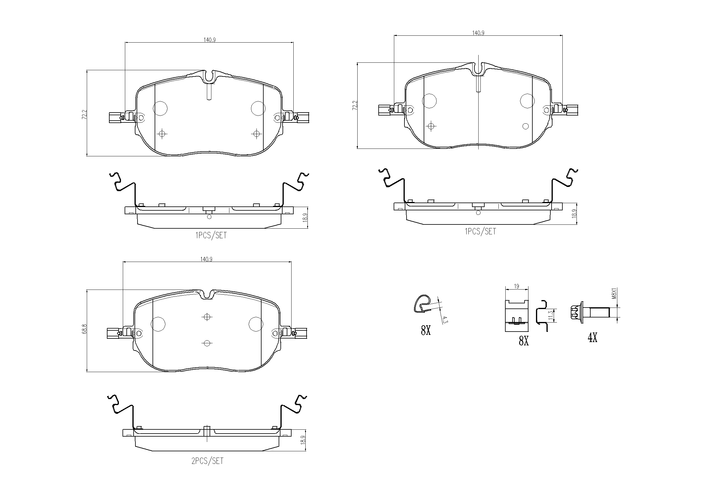 Brake Pad Set, disc brake
