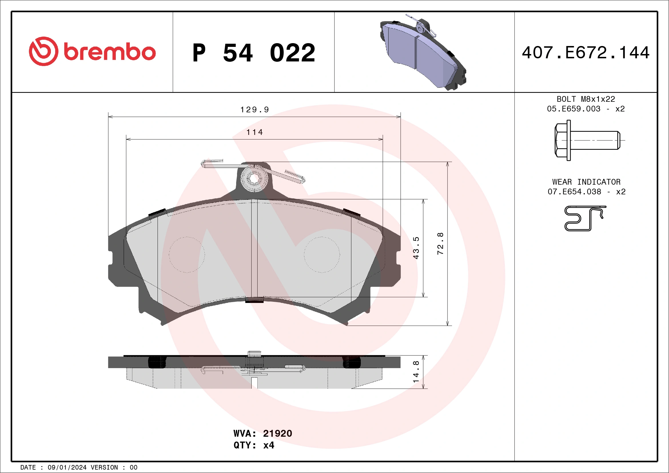 Brake Pad Set, disc brake