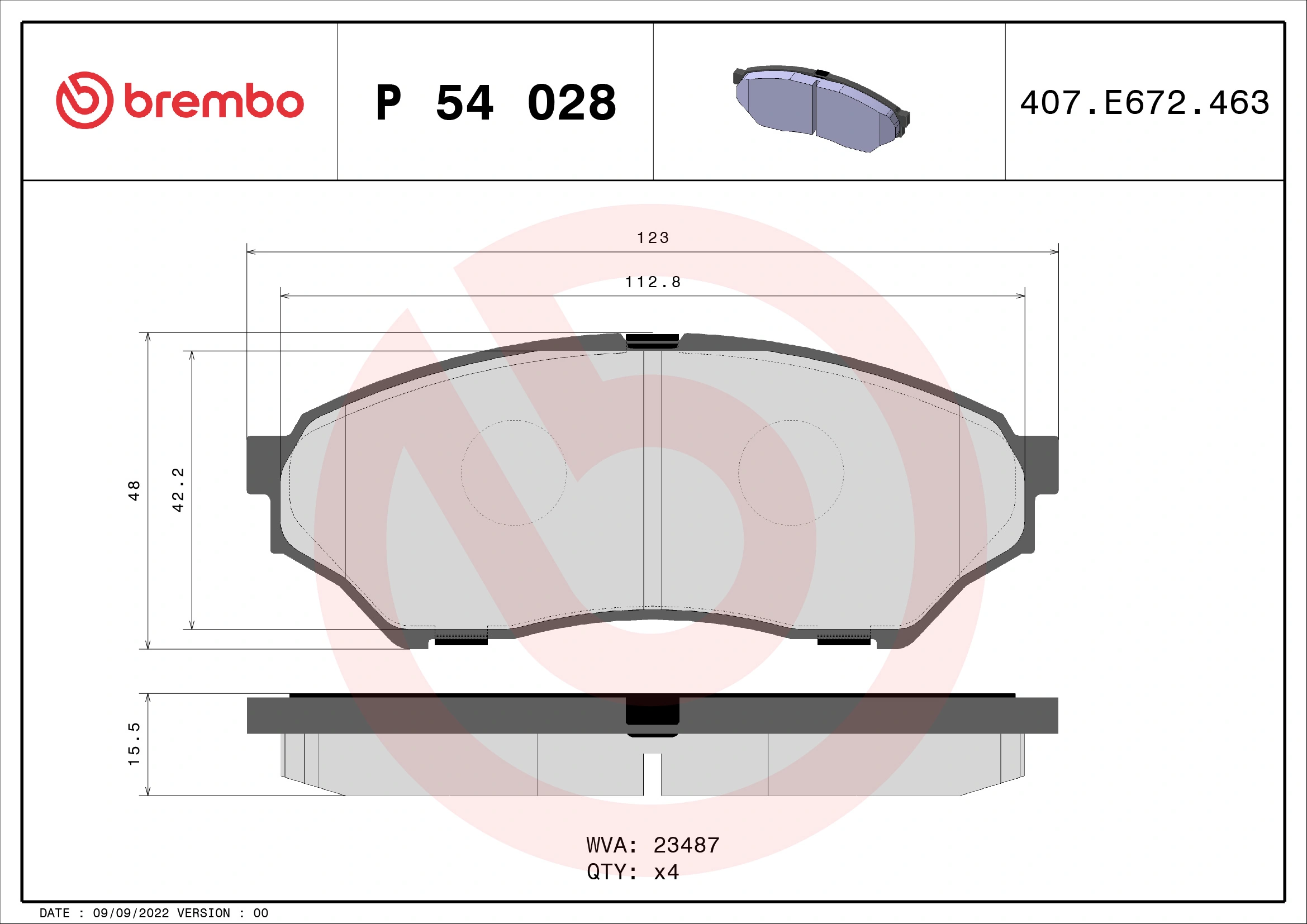 Brake Pad Set, disc brake