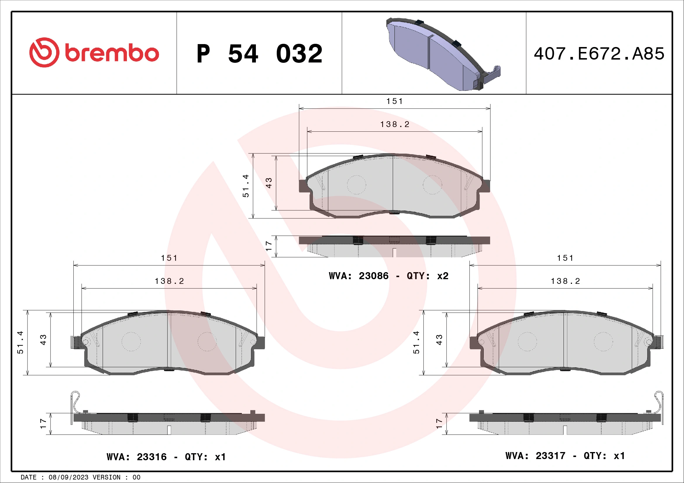 Brake Pad Set, disc brake