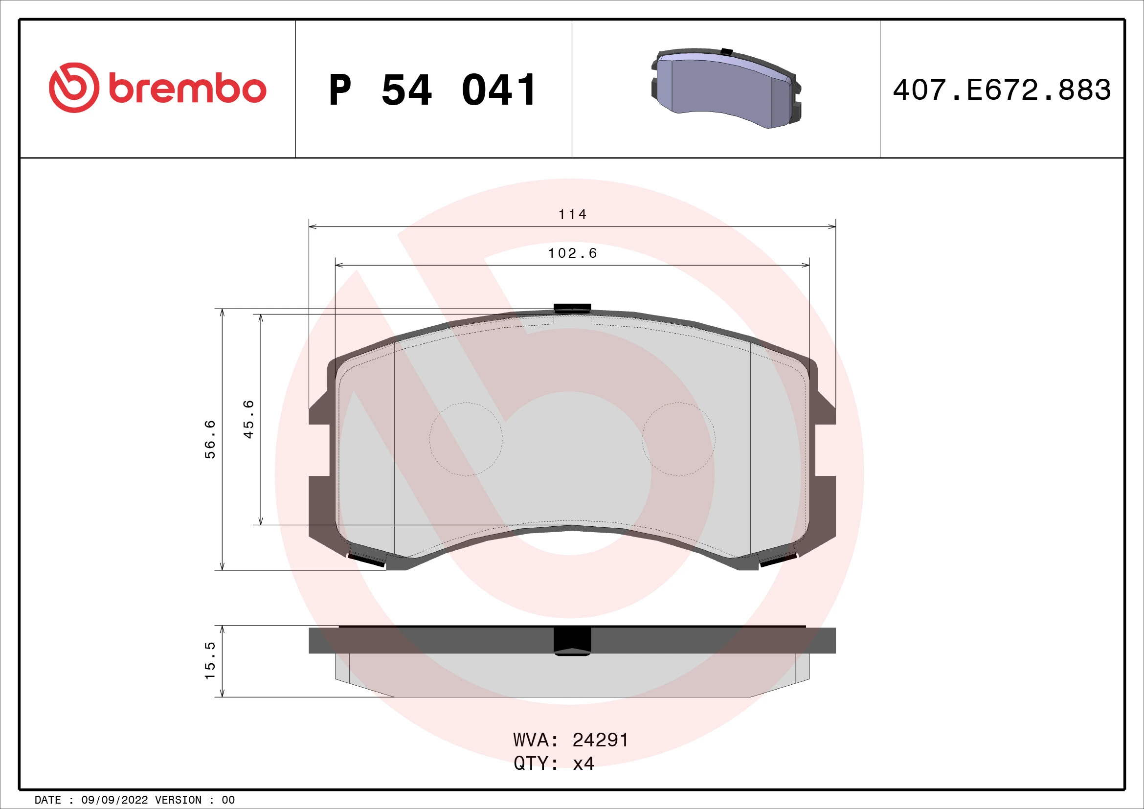 Brake Pad Set, disc brake
