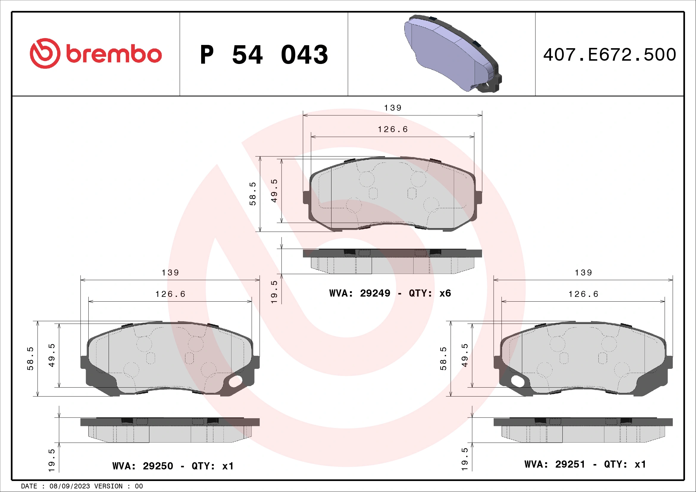 Brake Pad Set, disc brake