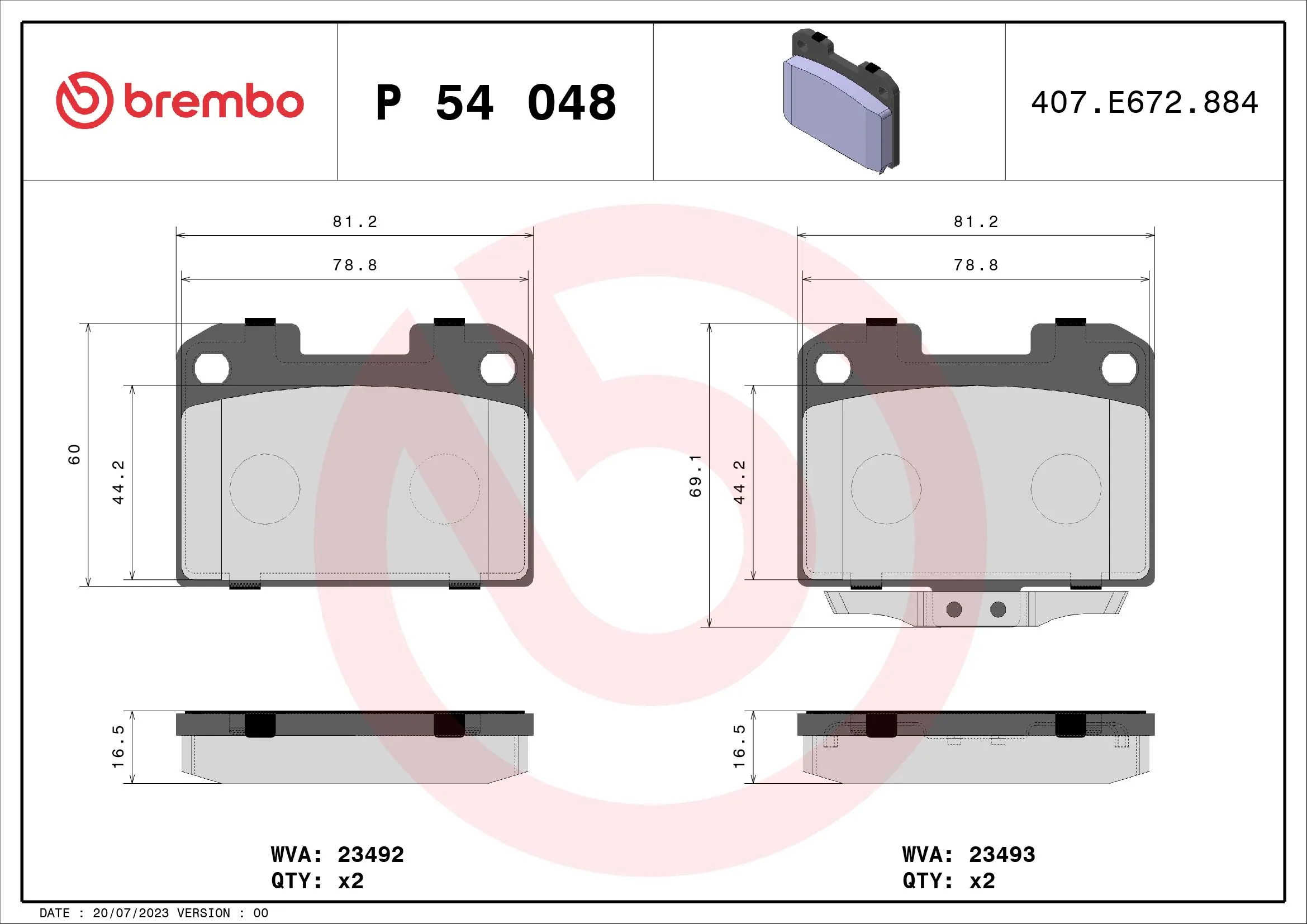 Brake Pad Set, disc brake