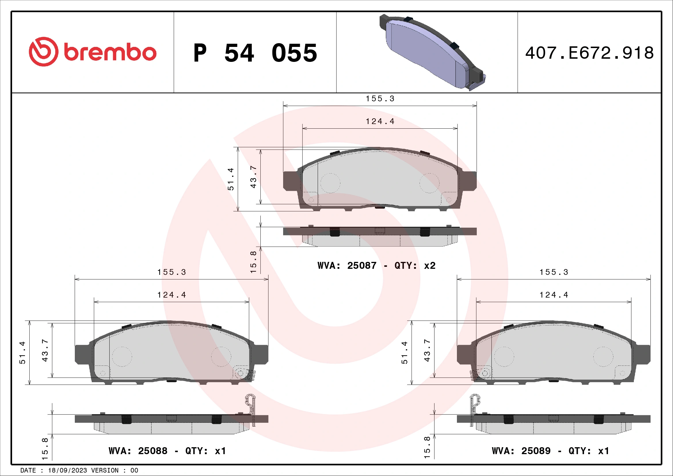 Brake Pad Set, disc brake