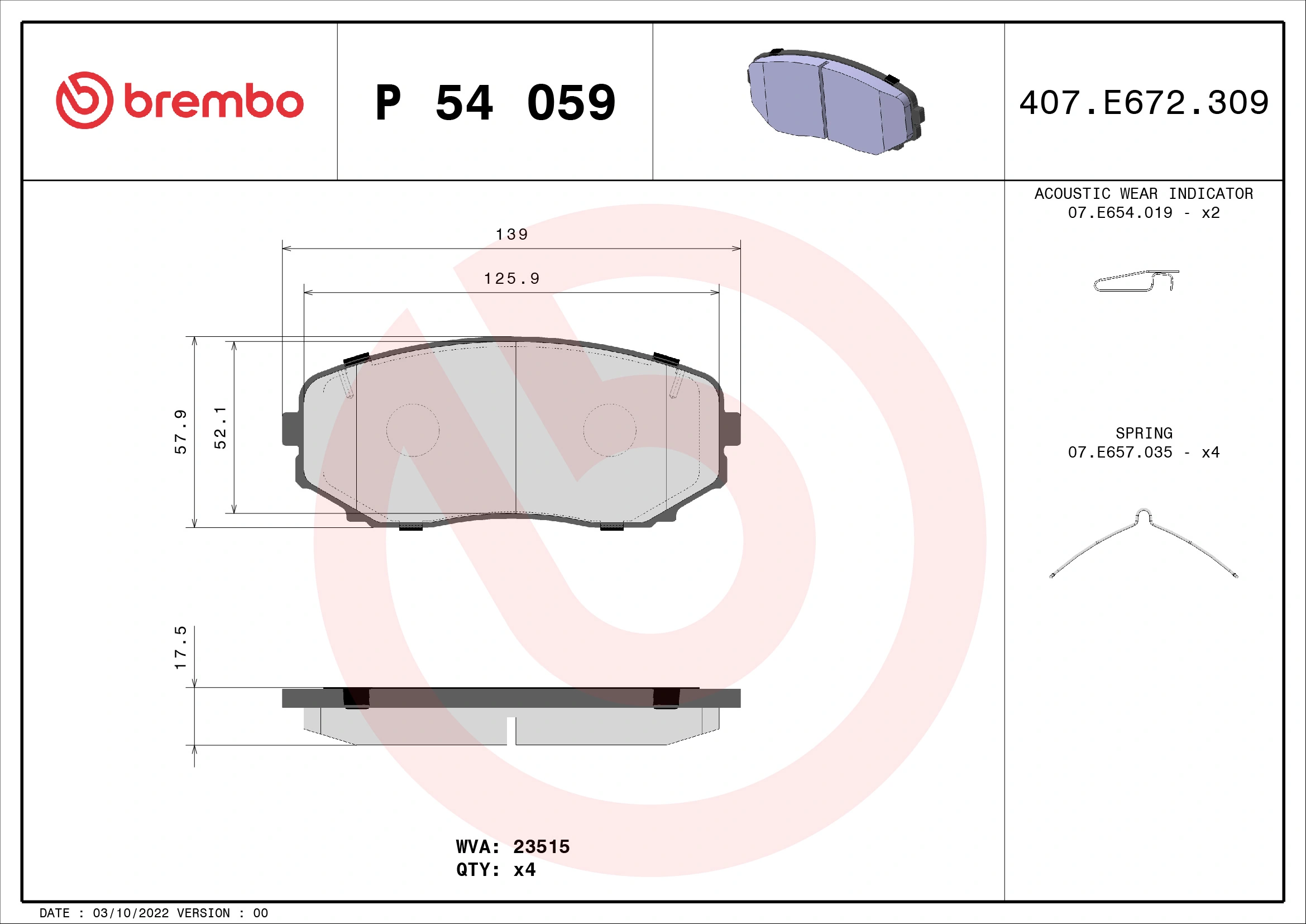 Brake Pad Set, disc brake