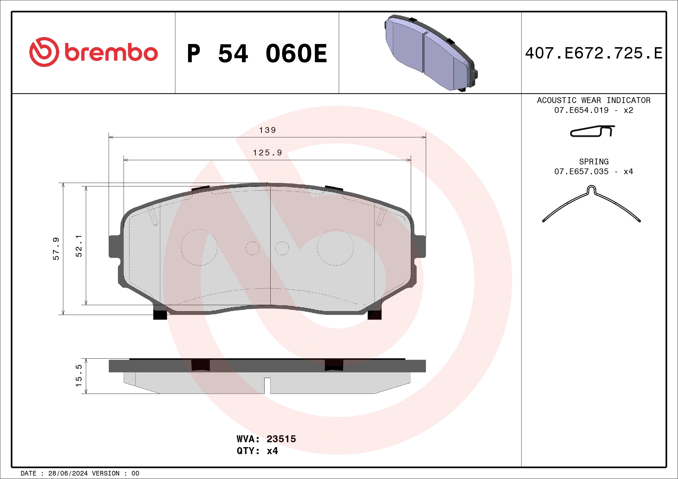 Brake Pad Set, disc brake