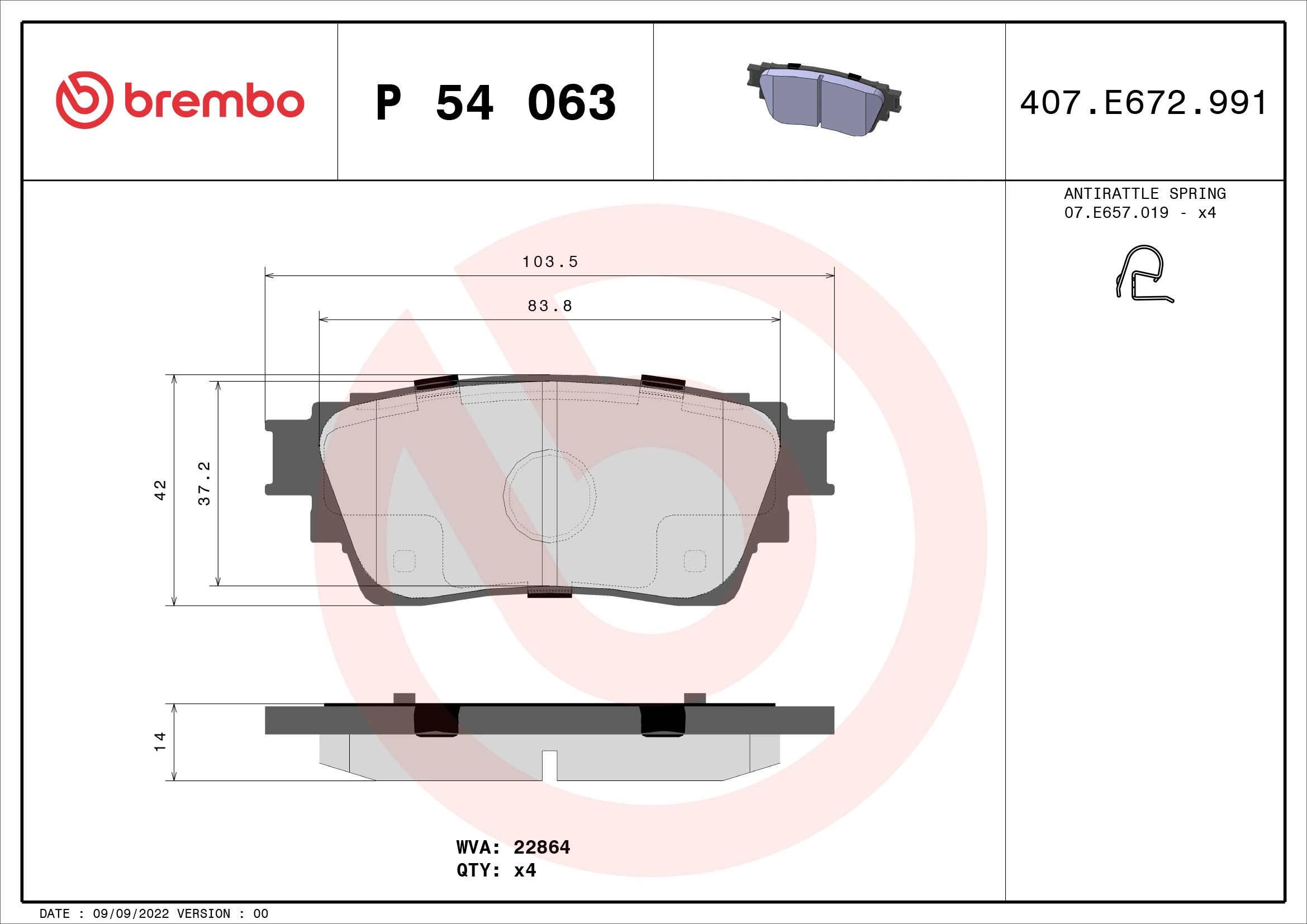 Brake Pad Set, disc brake