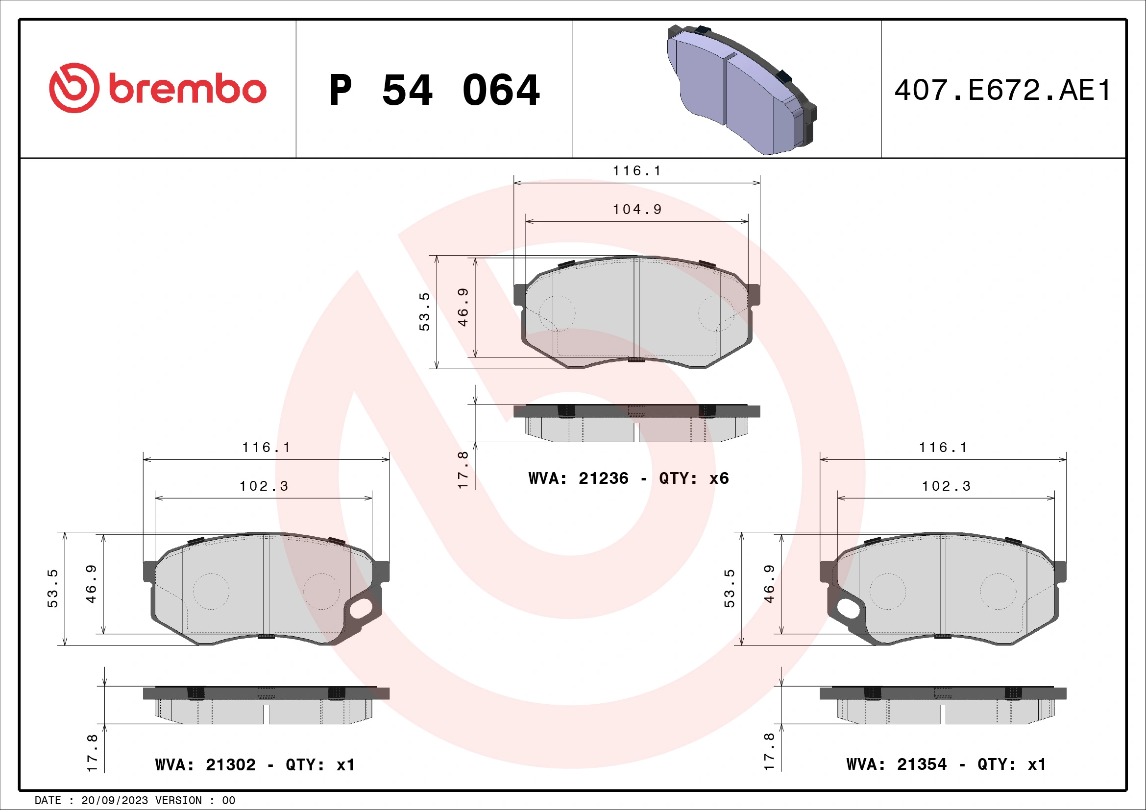 Brake Pad Set, disc brake