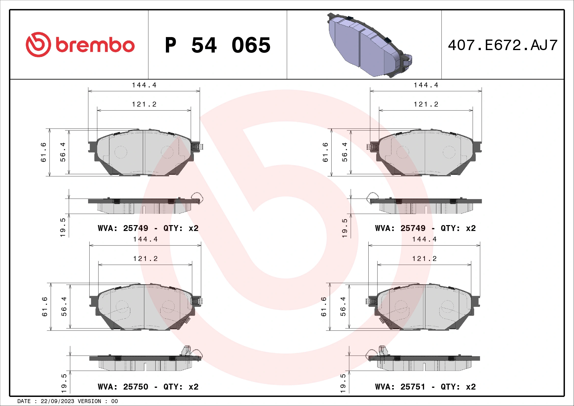 Brake Pad Set, disc brake