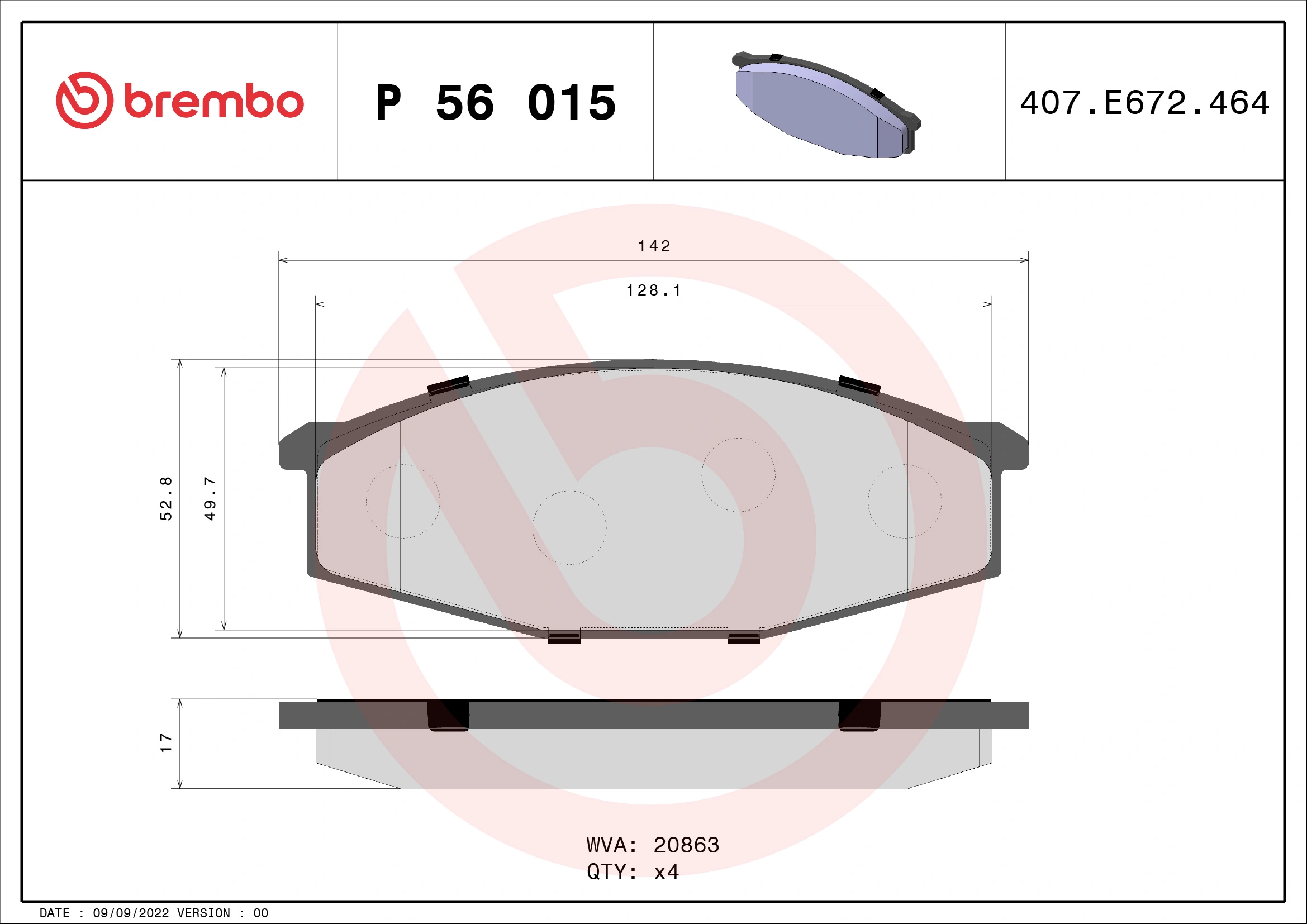 Brake Pad Set, disc brake