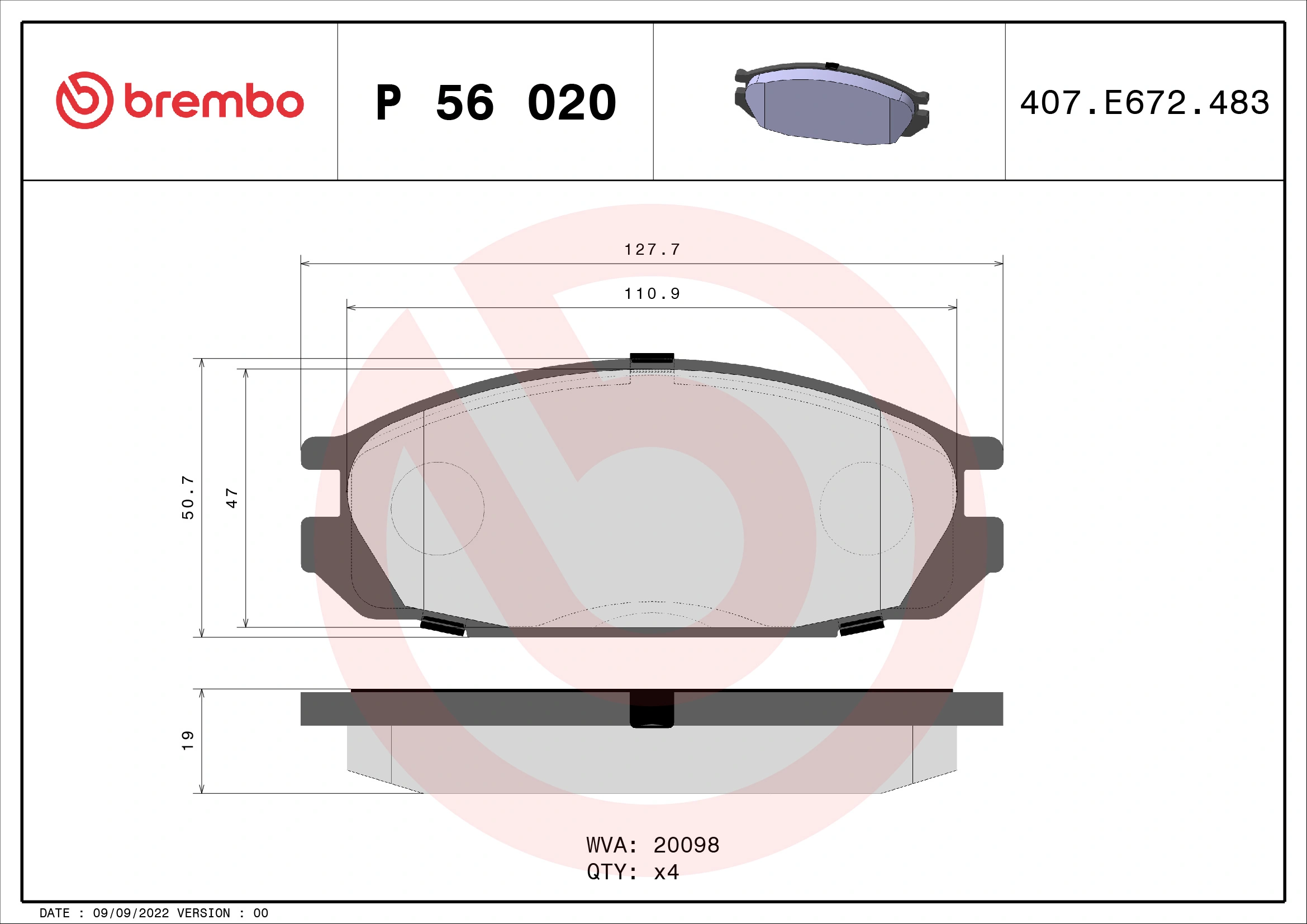 Brake Pad Set, disc brake