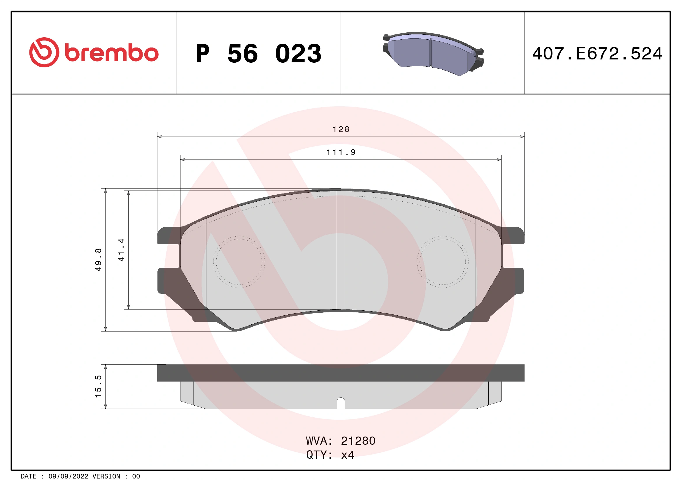 Brake Pad Set, disc brake