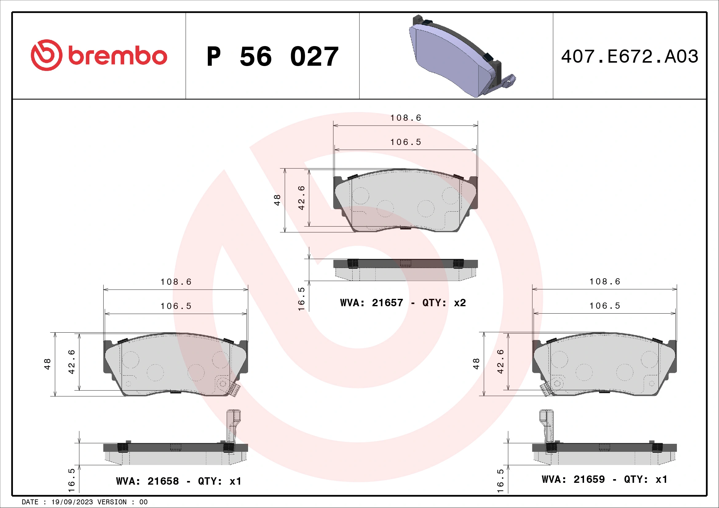 Brake Pad Set, disc brake