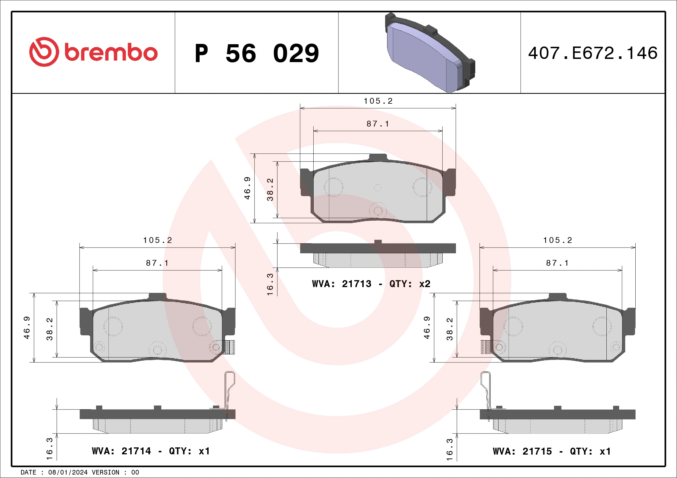 Brake Pad Set, disc brake