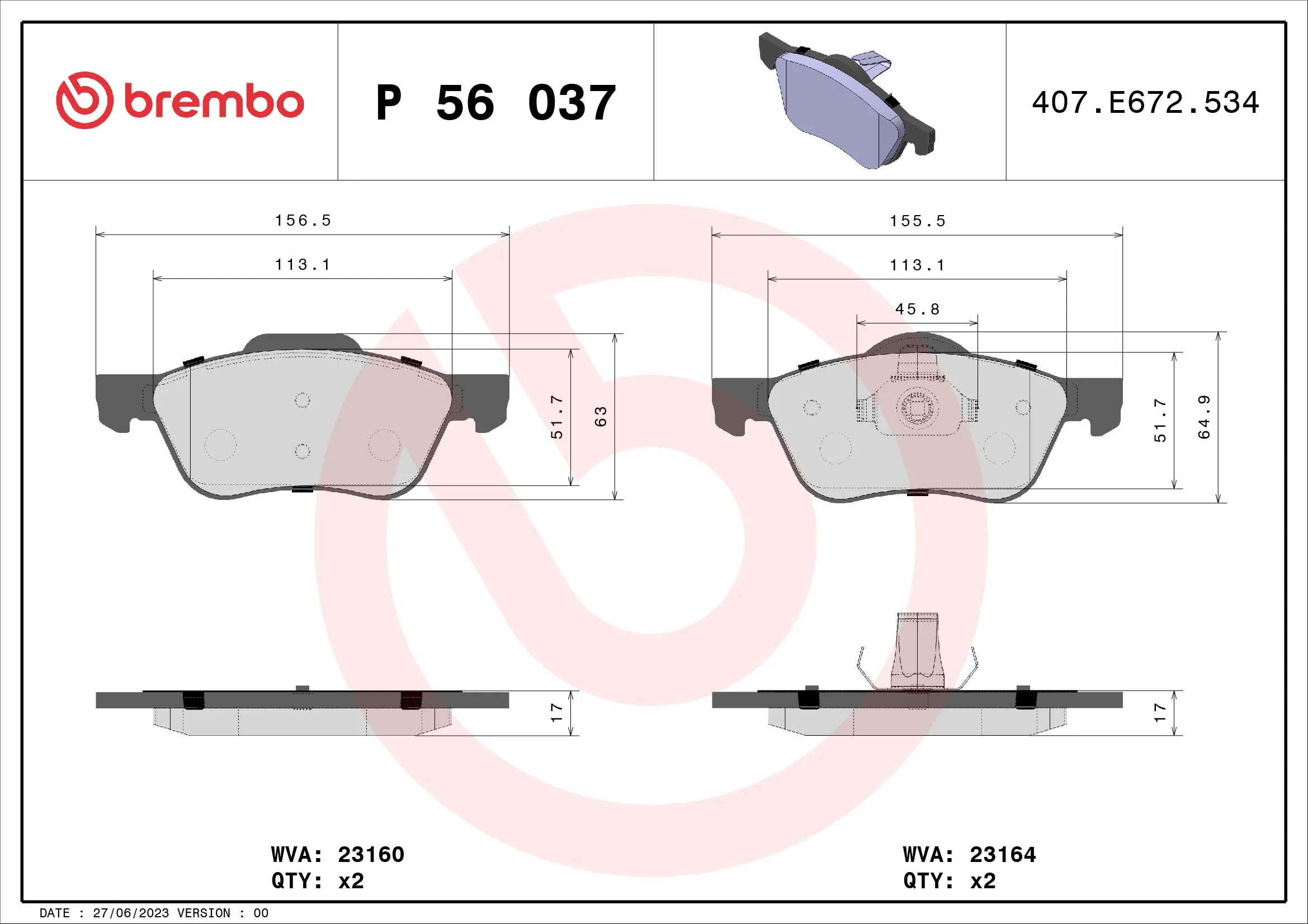 Brake Pad Set, disc brake