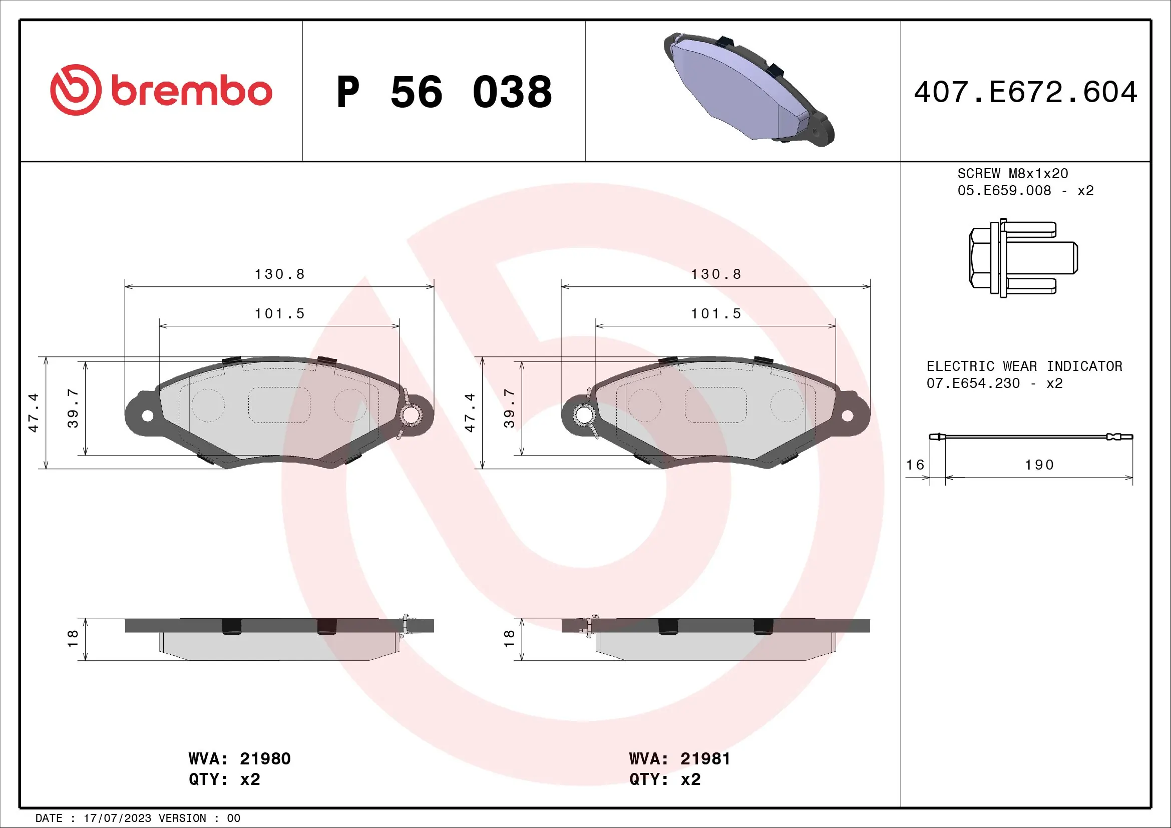 Brake Pad Set, disc brake