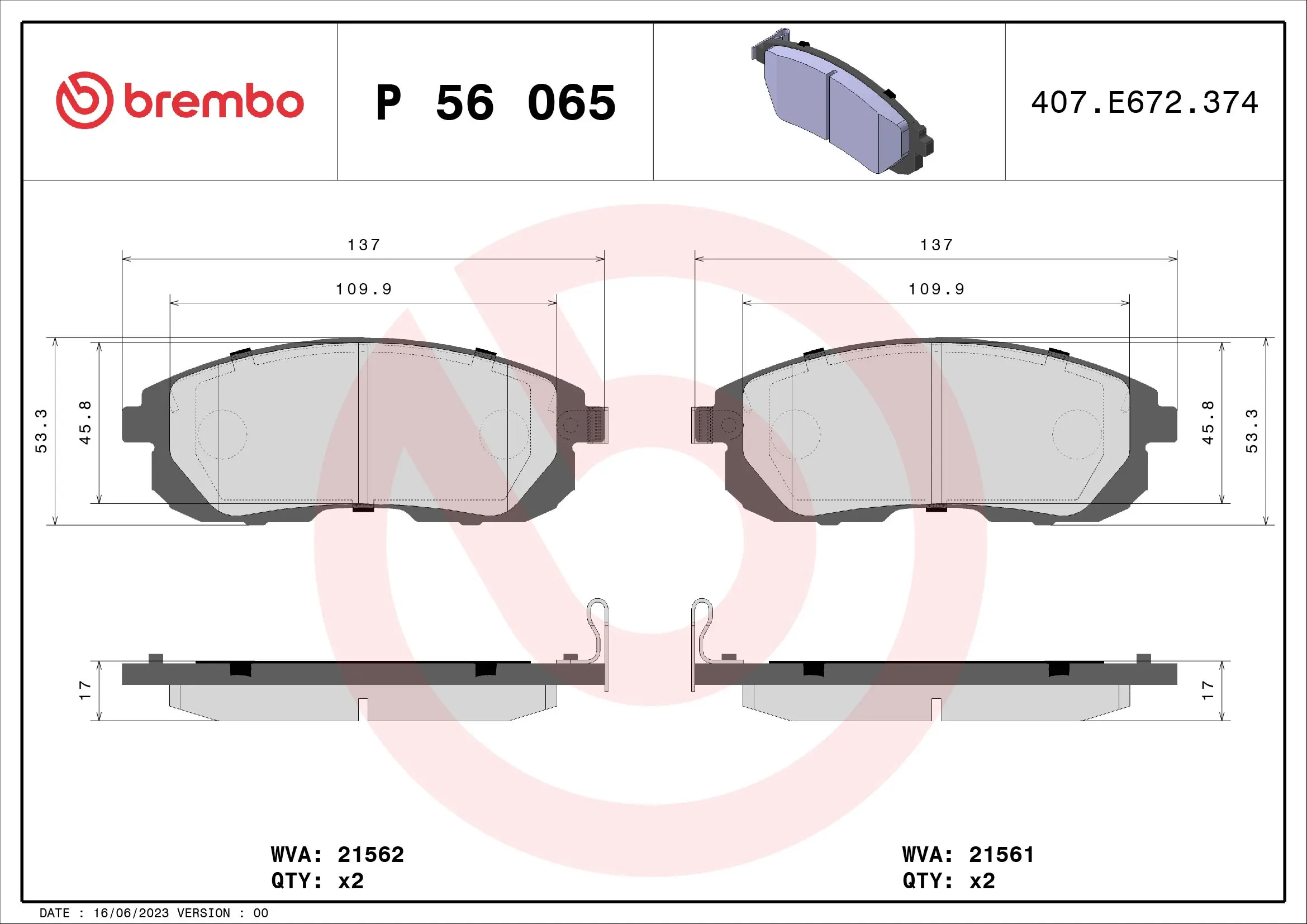 Brake Pad Set, disc brake
