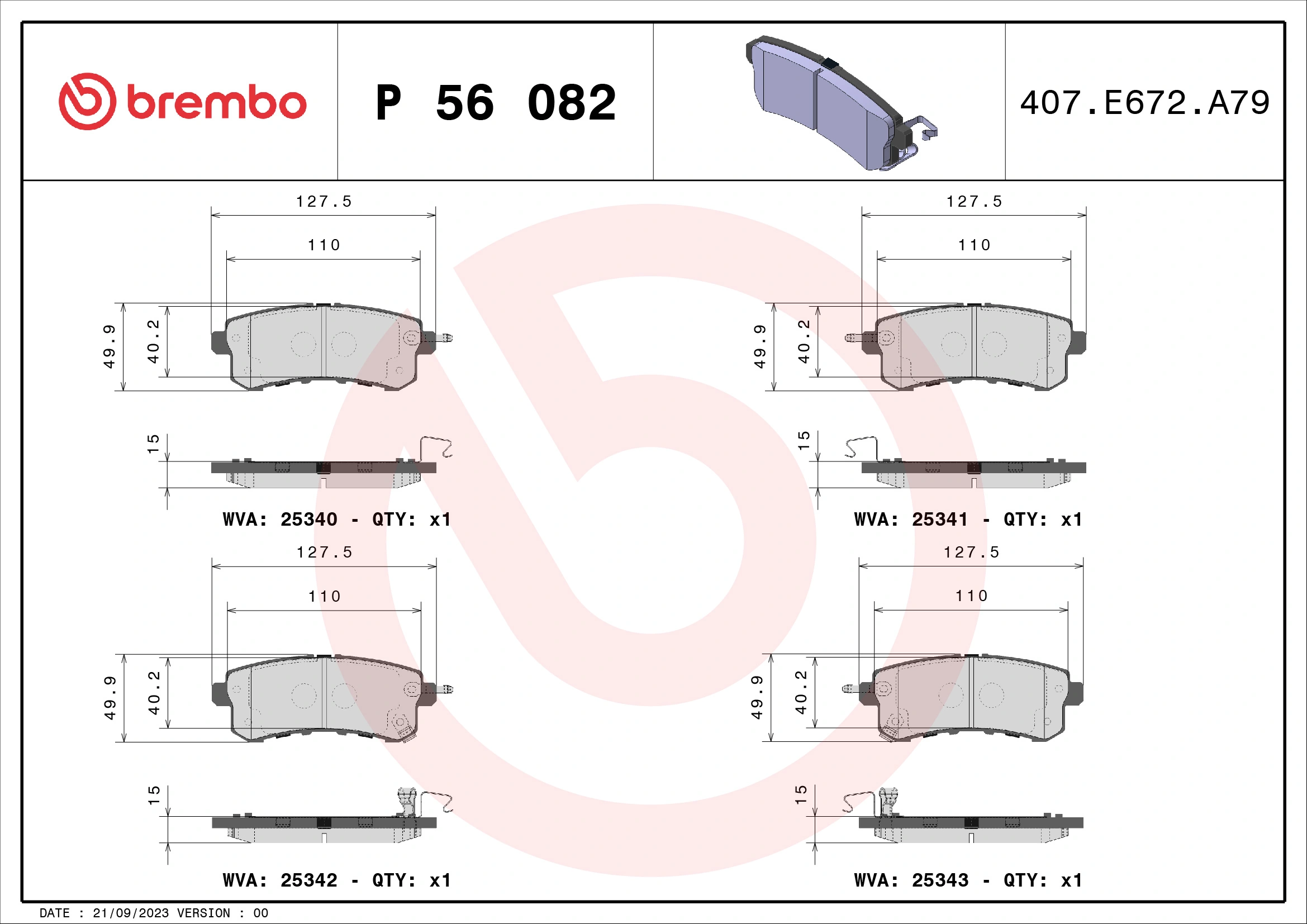 Brake Pad Set, disc brake