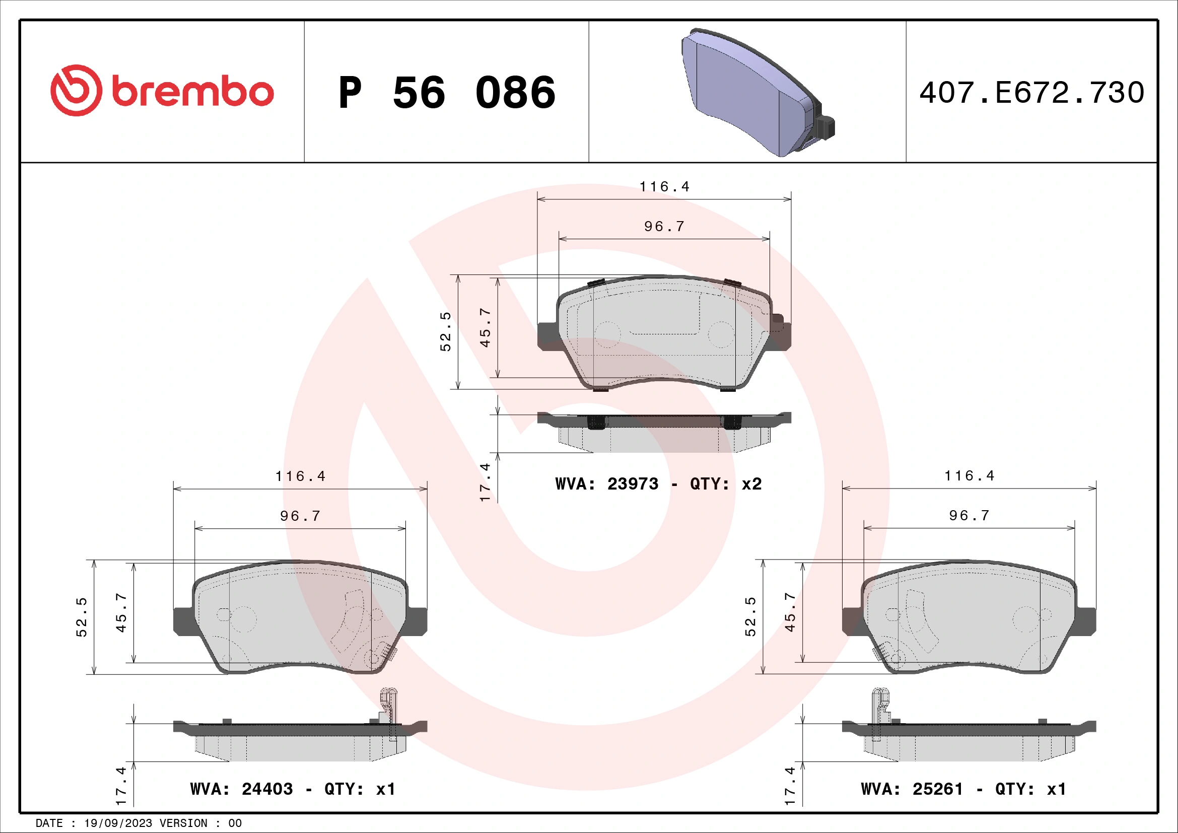 Brake Pad Set, disc brake