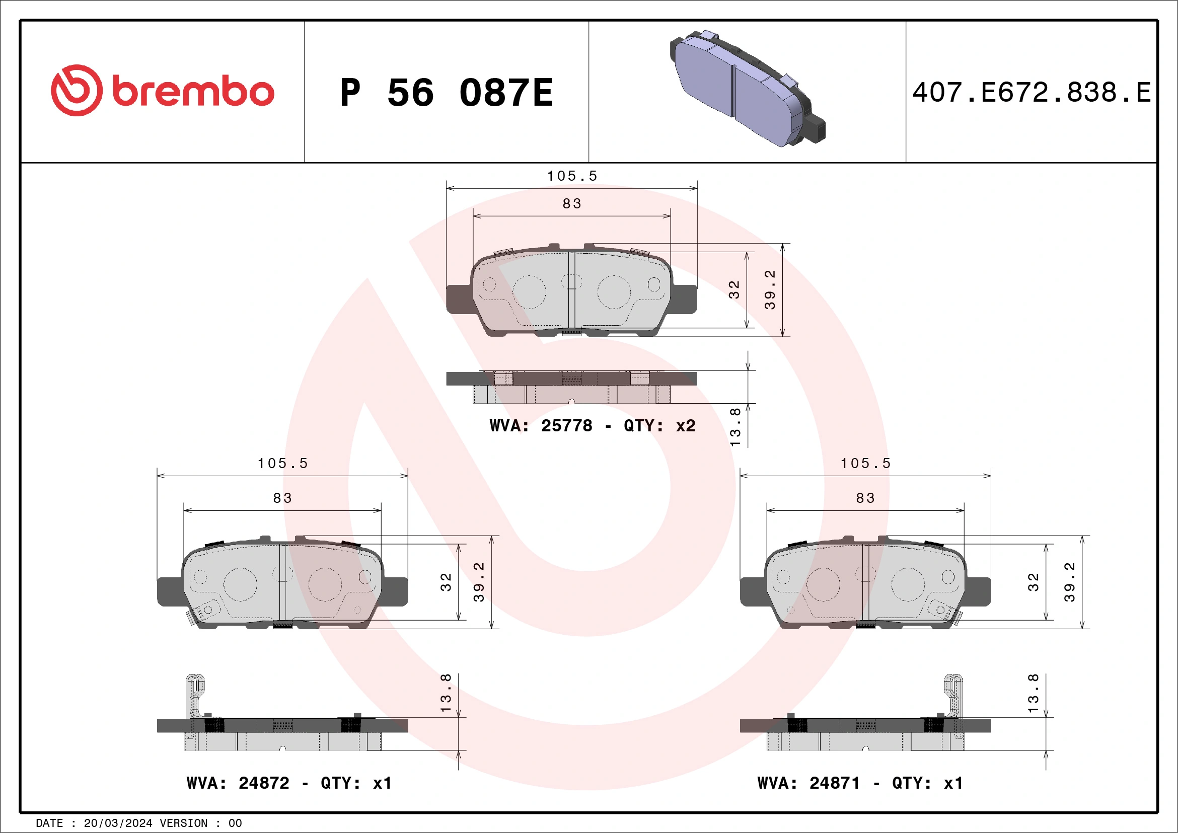 Brake Pad Set, disc brake