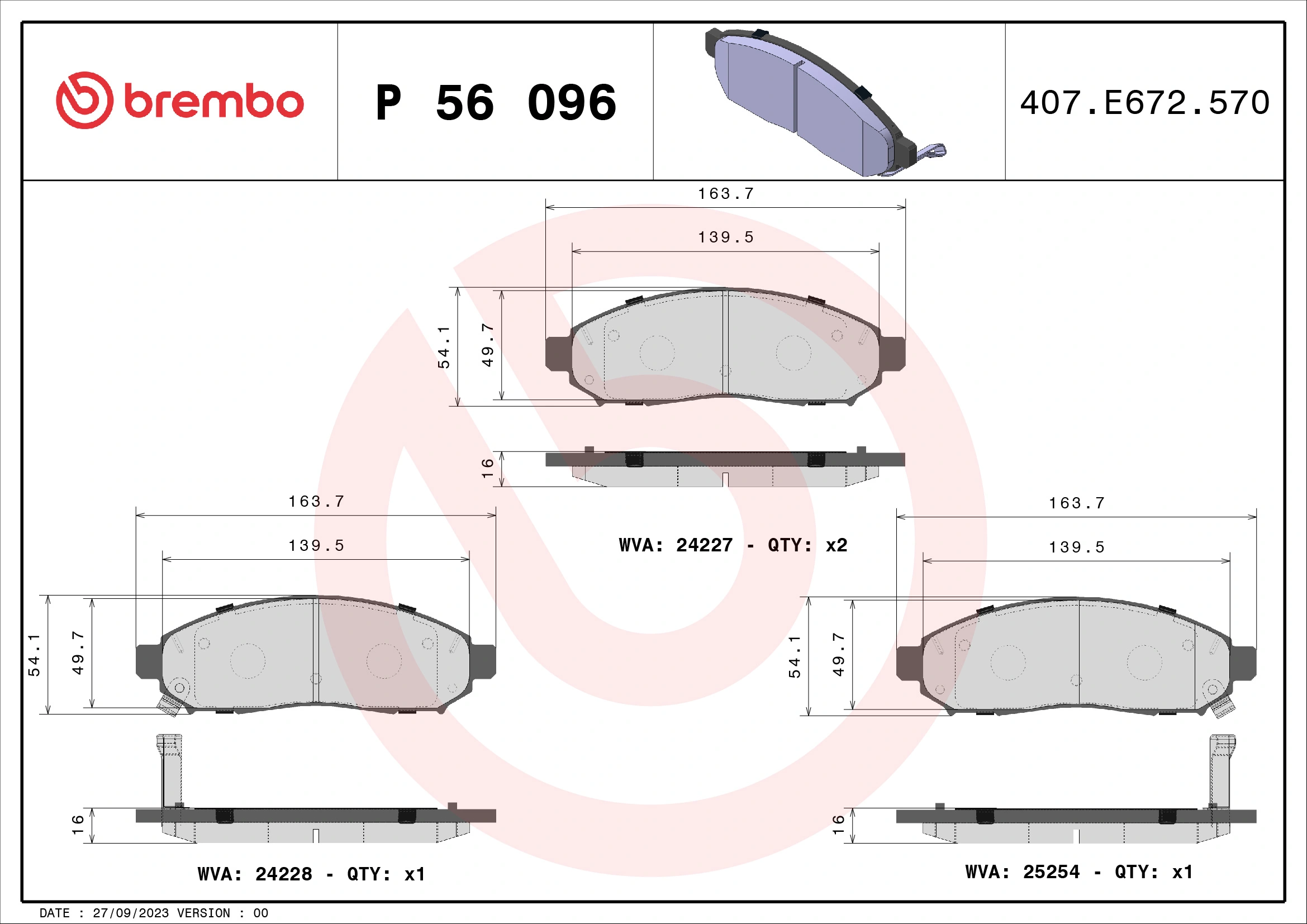 Brake Pad Set, disc brake