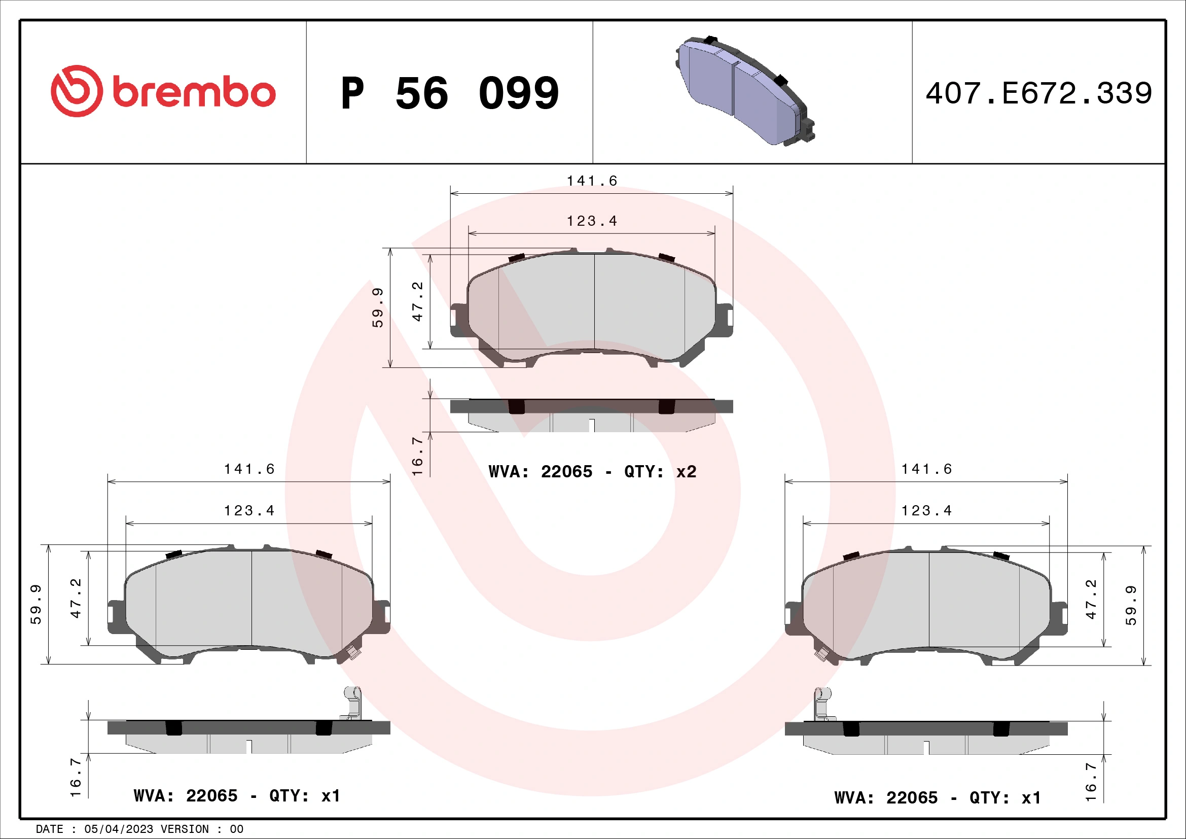 Brake Pad Set, disc brake