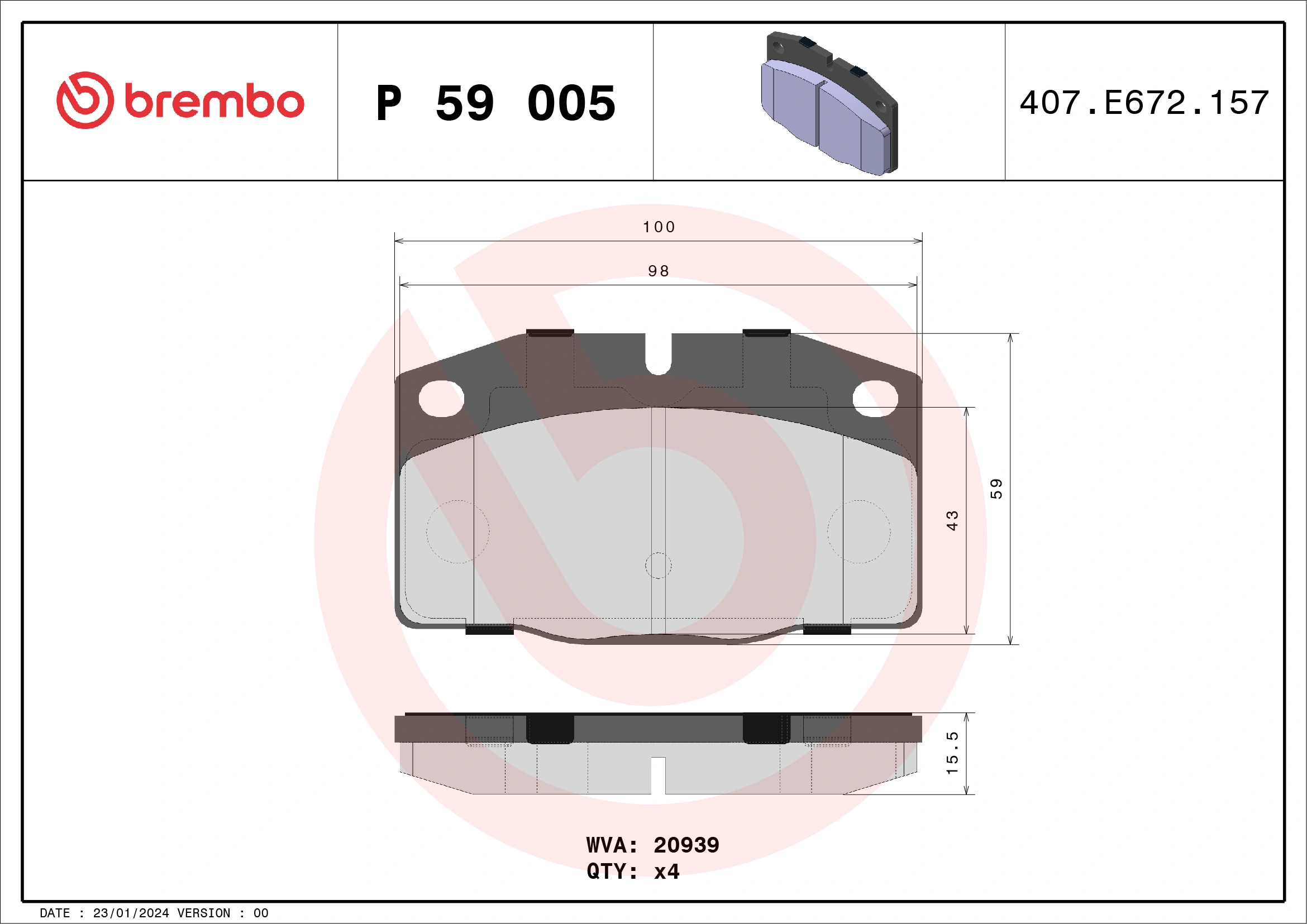 Brake Pad Set, disc brake