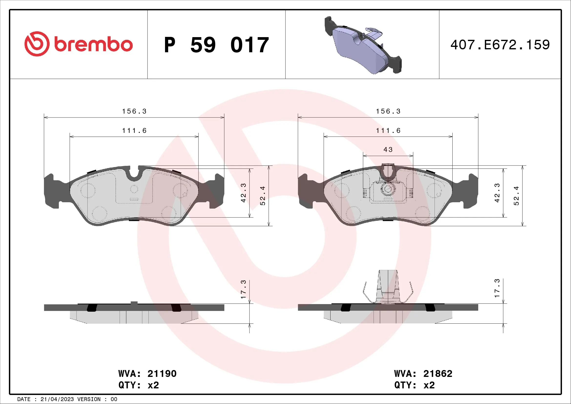 Brake Pad Set, disc brake