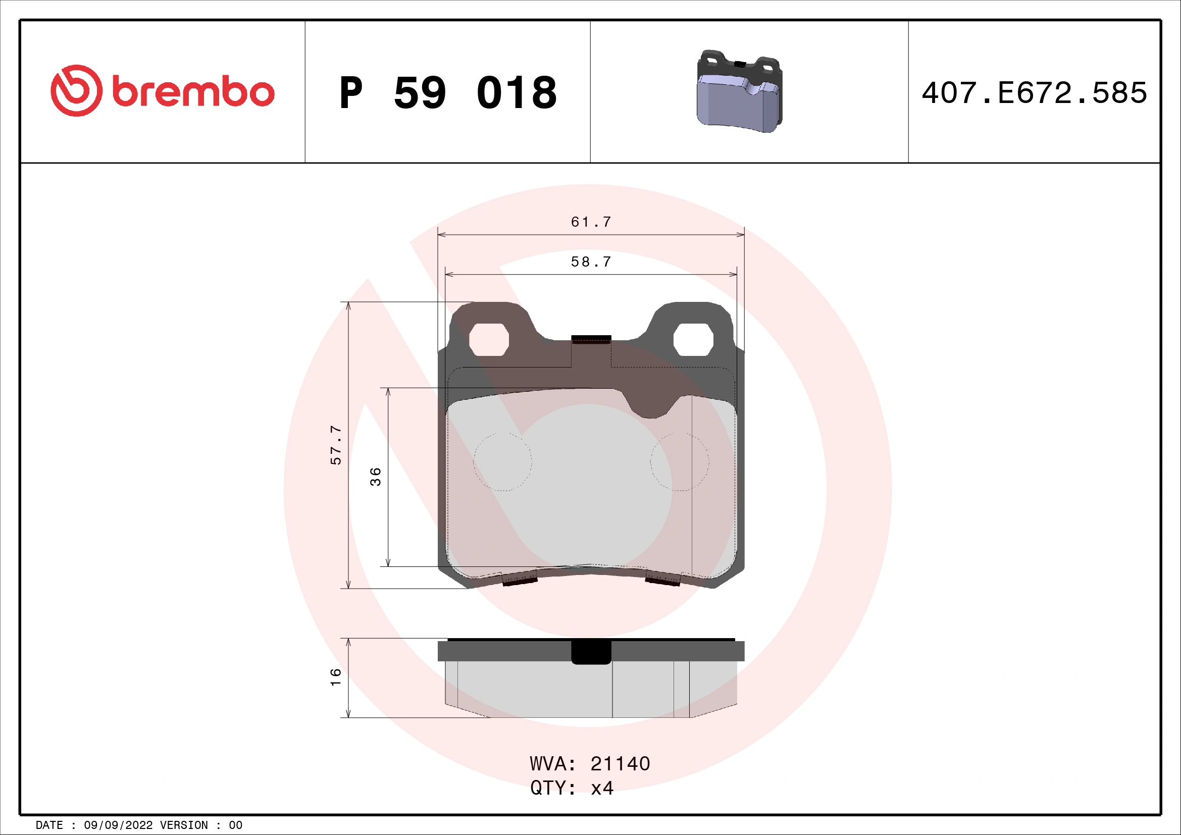 Brake Pad Set, disc brake