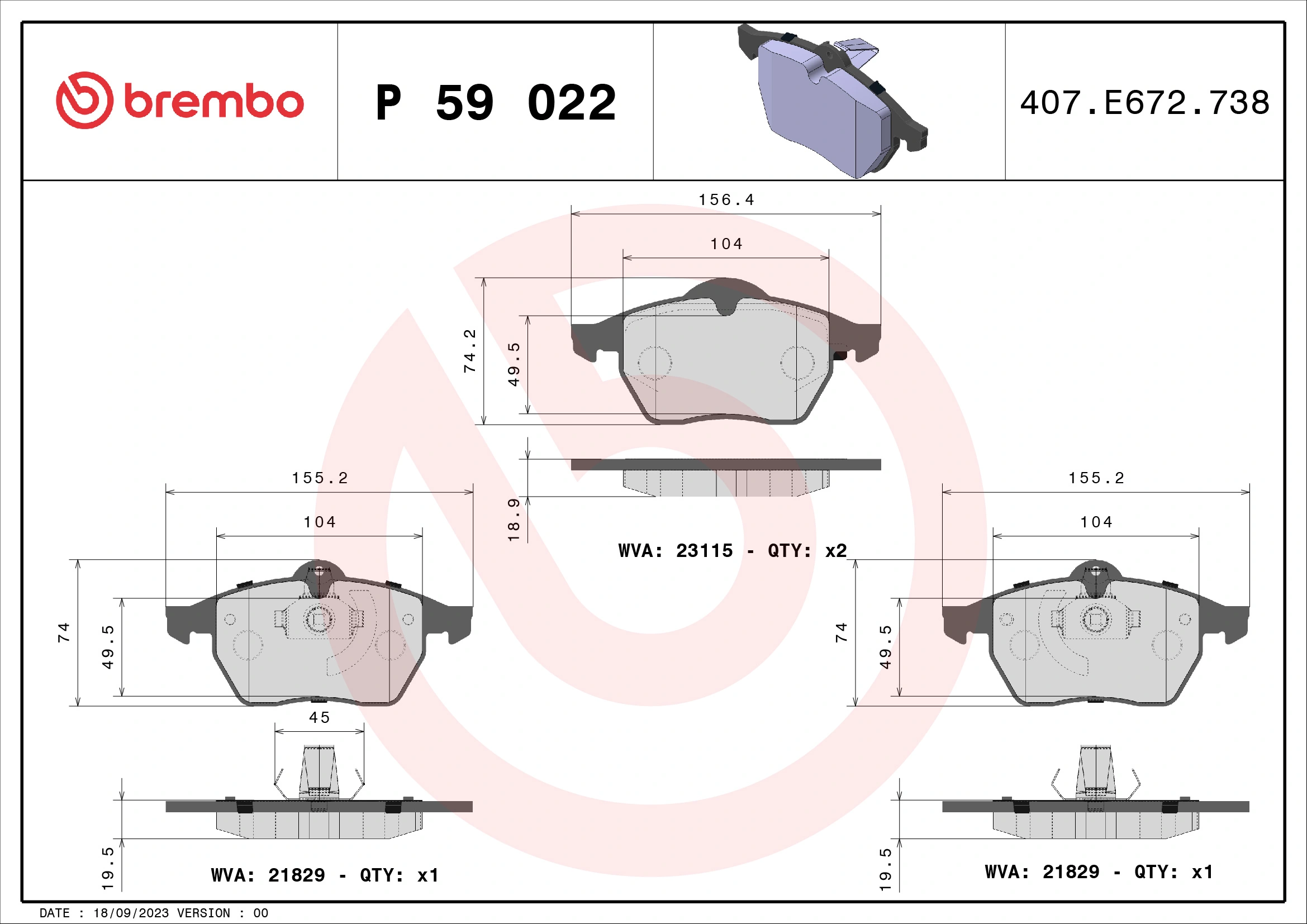Brake Pad Set, disc brake