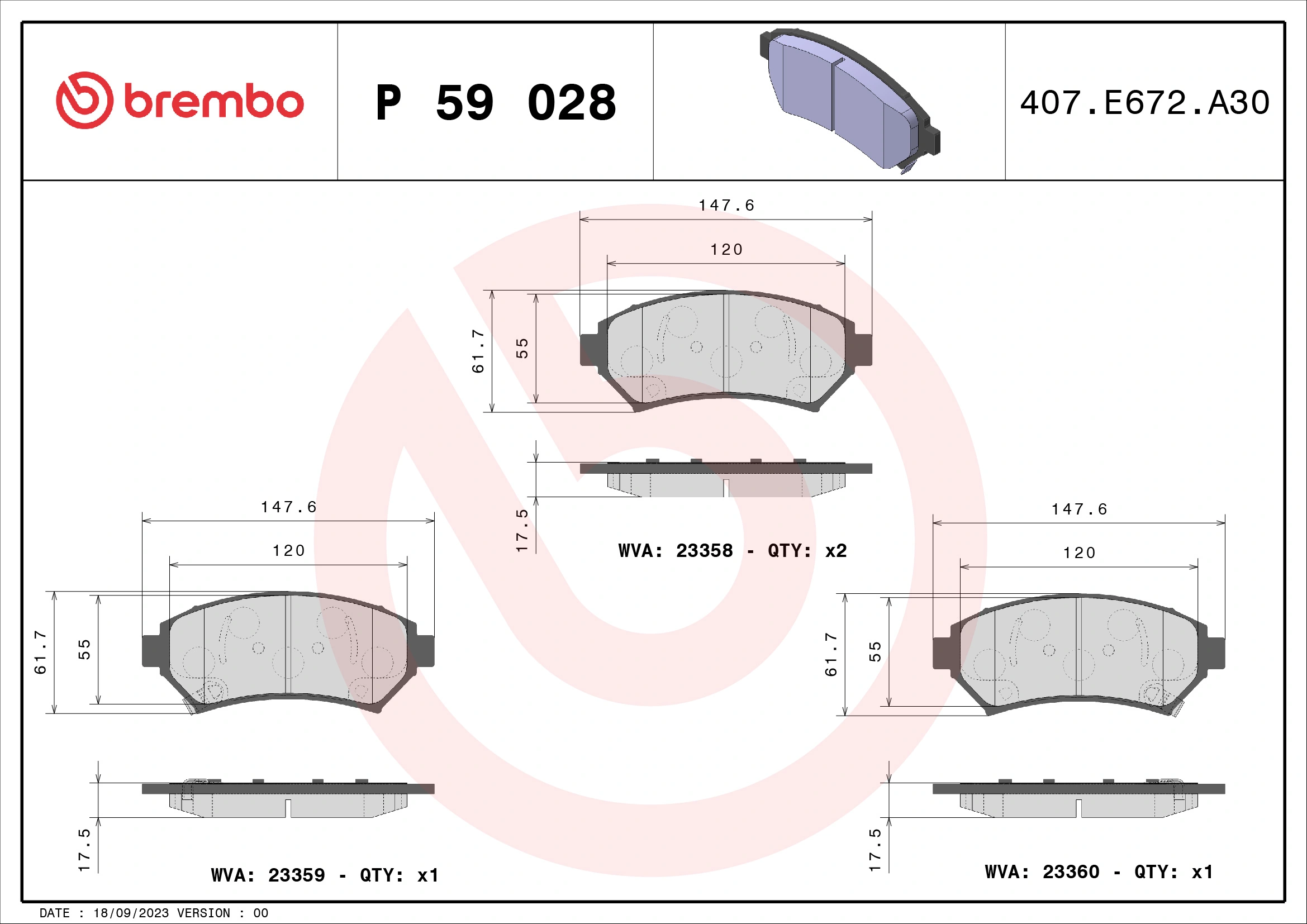 Brake Pad Set, disc brake