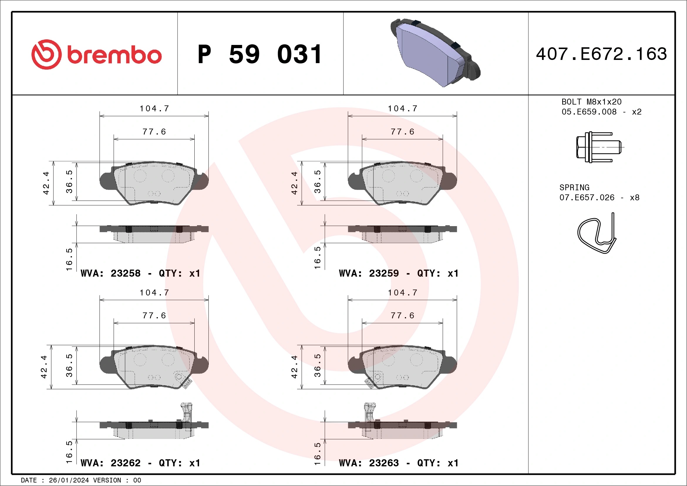 Brake Pad Set, disc brake