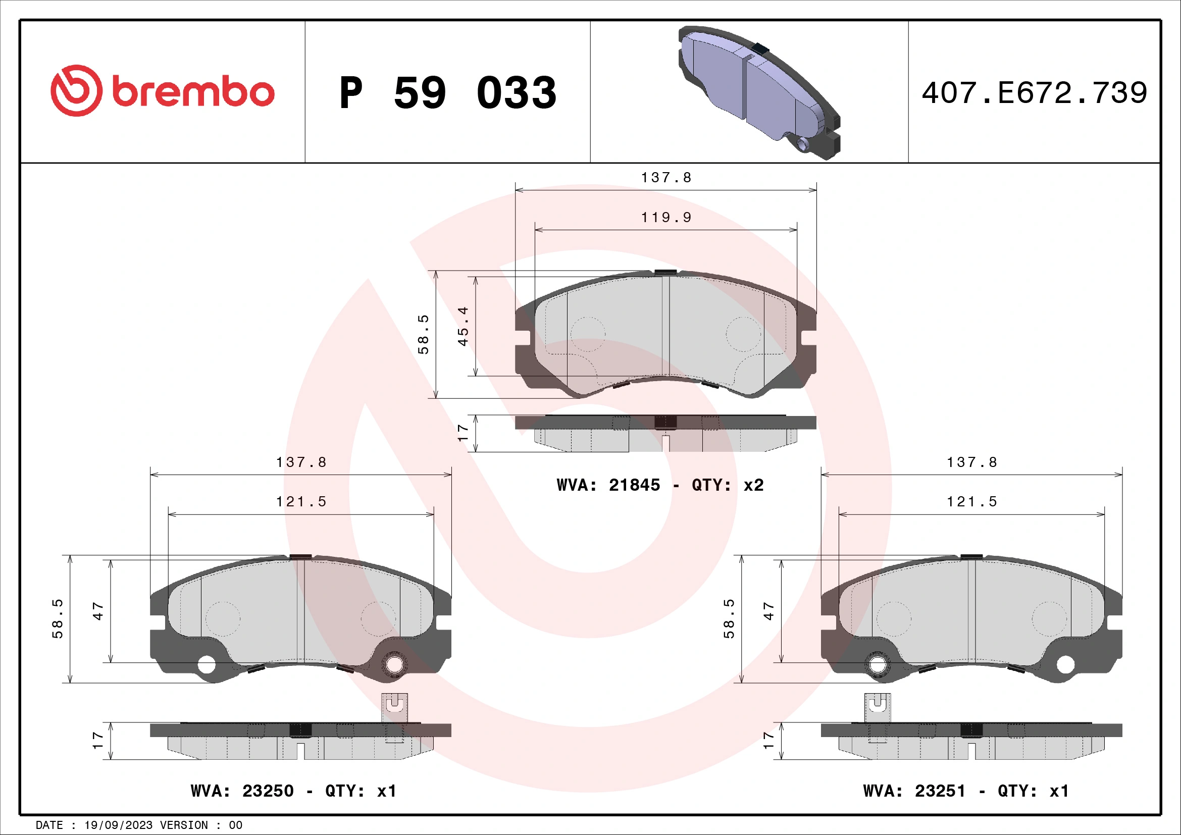 Brake Pad Set, disc brake