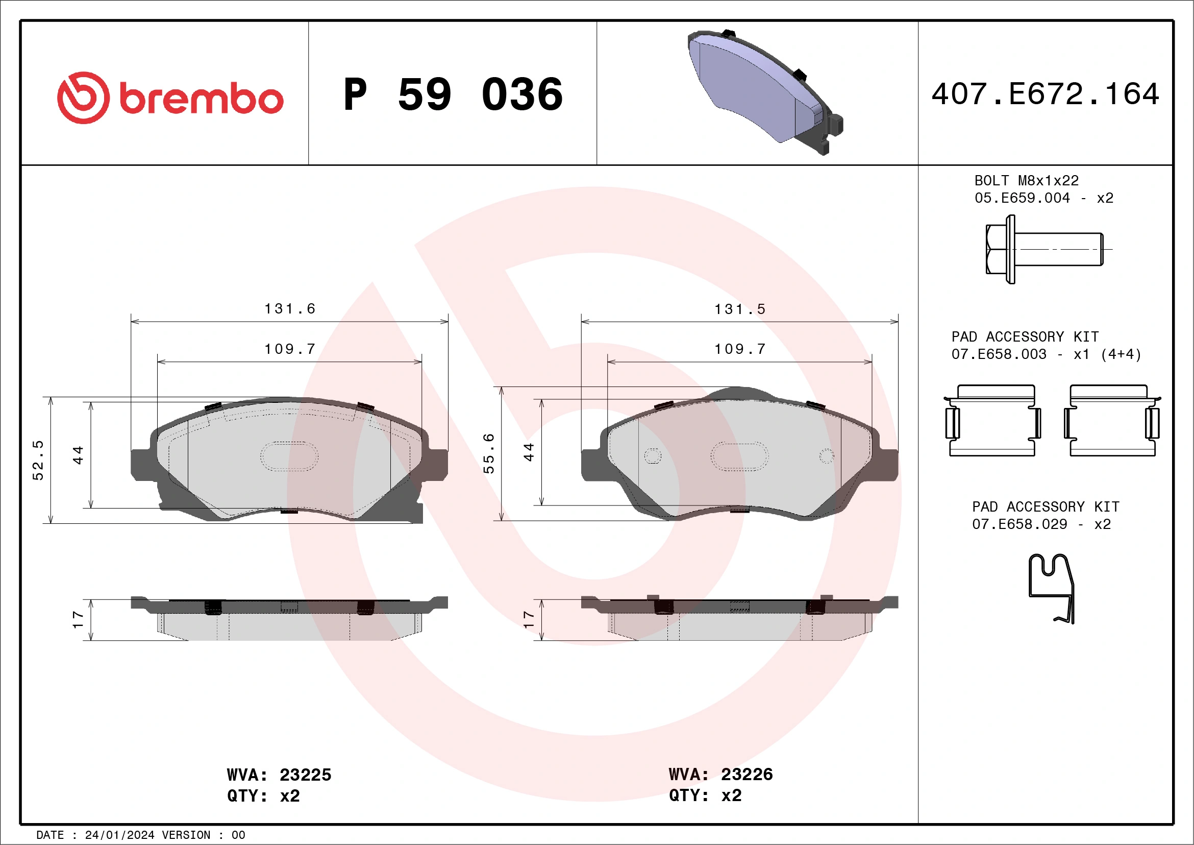 Brake Pad Set, disc brake