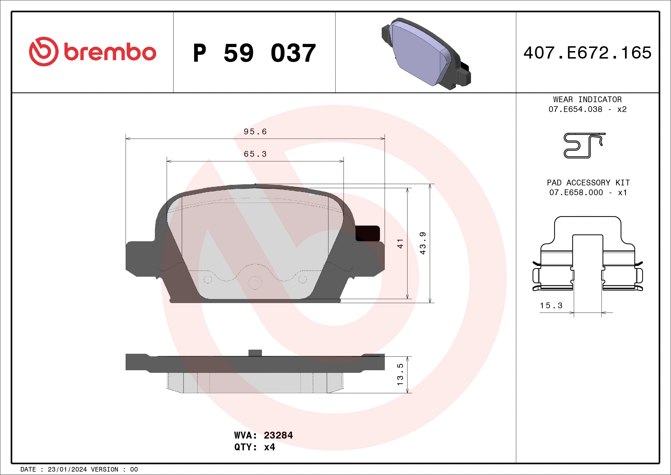 Brake Pad Set, disc brake
