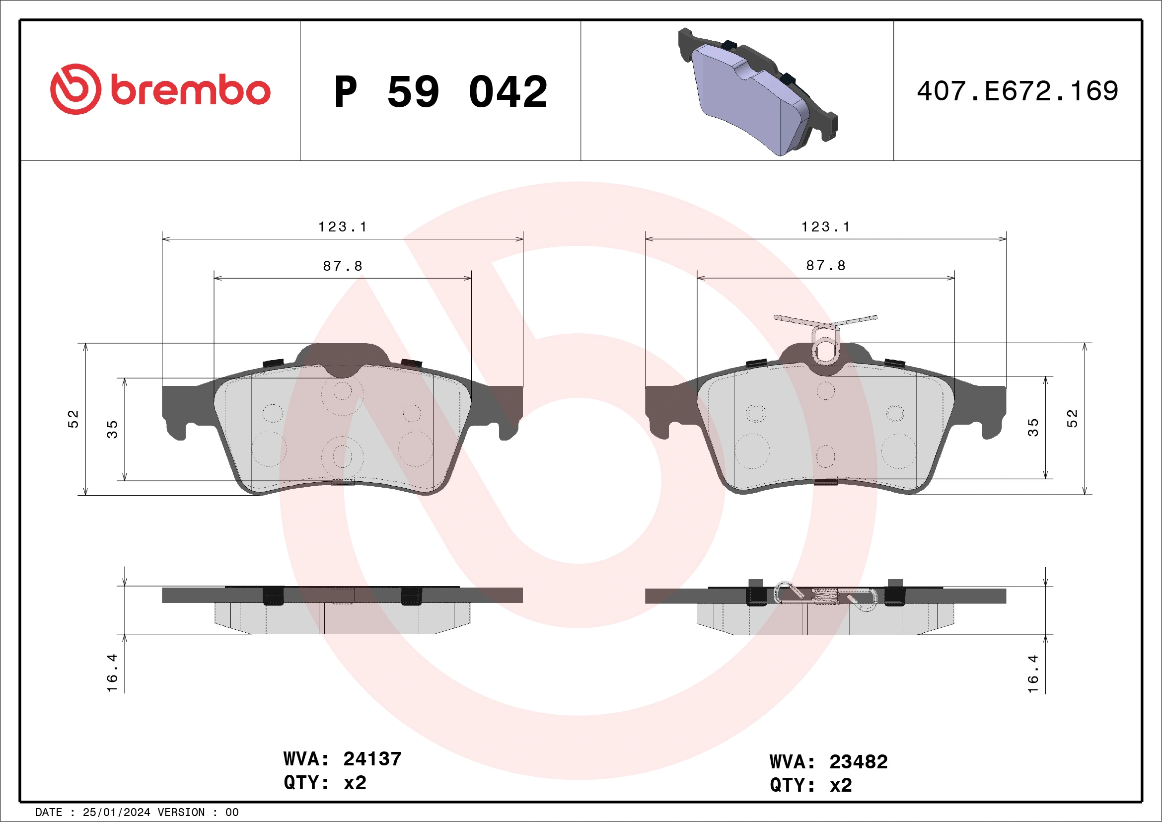 Brake Pad Set, disc brake