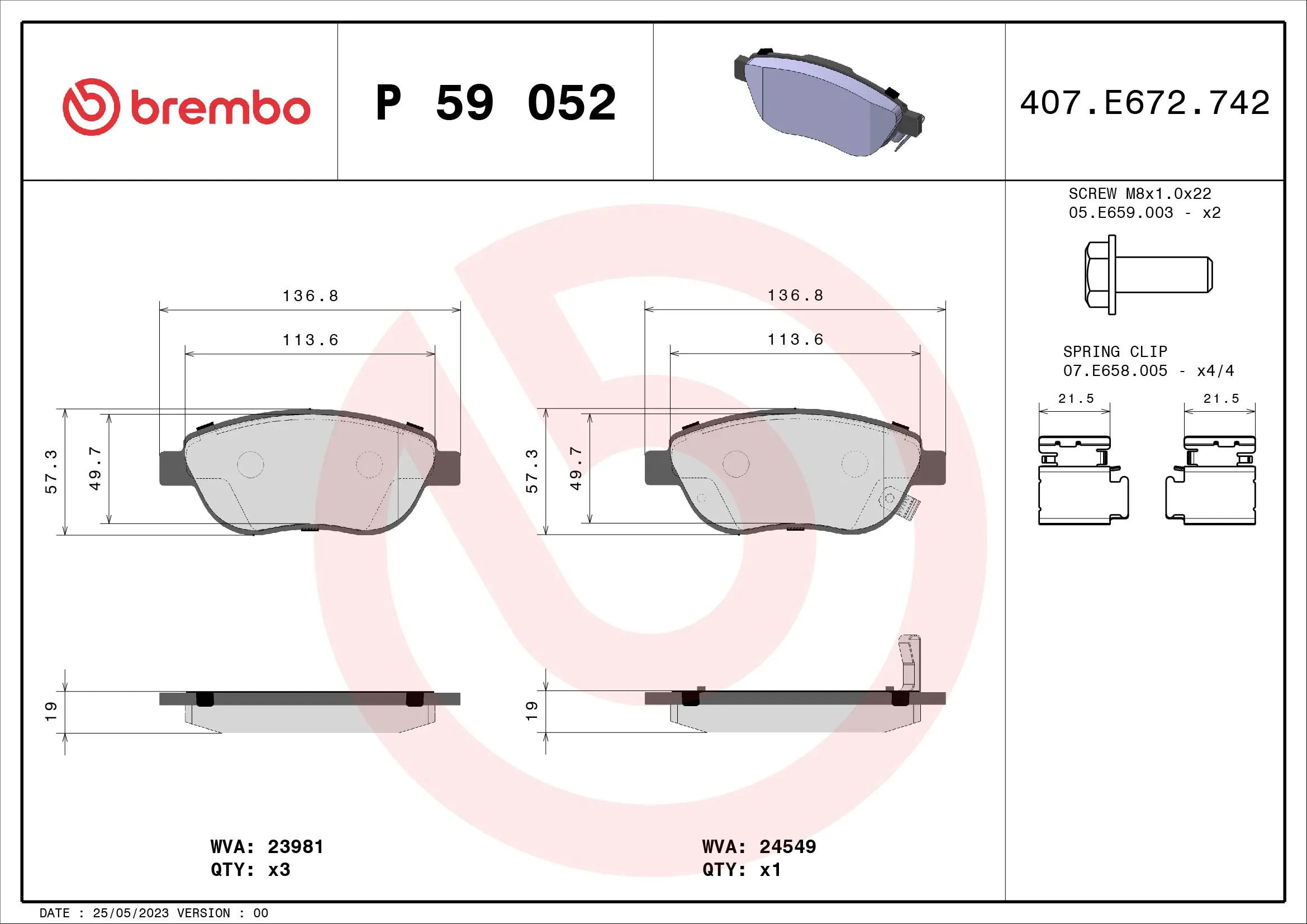 Brake Pad Set, disc brake