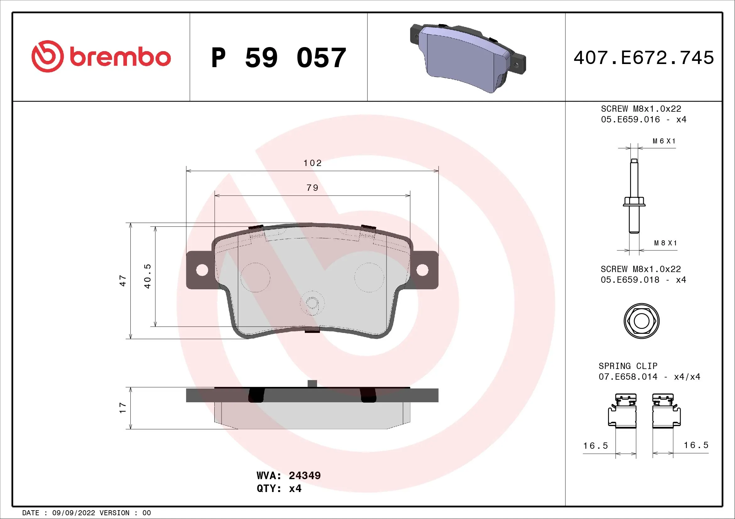 Brake Pad Set, disc brake