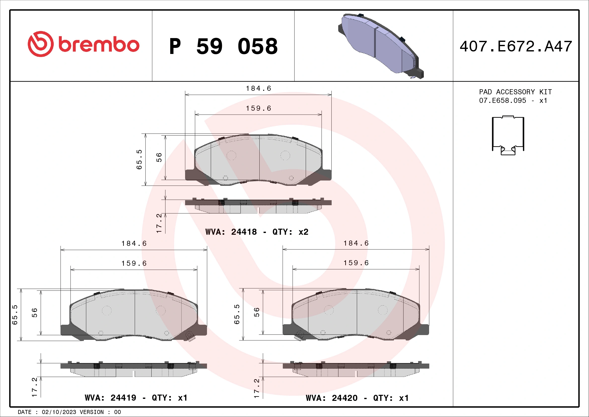 Brake Pad Set, disc brake