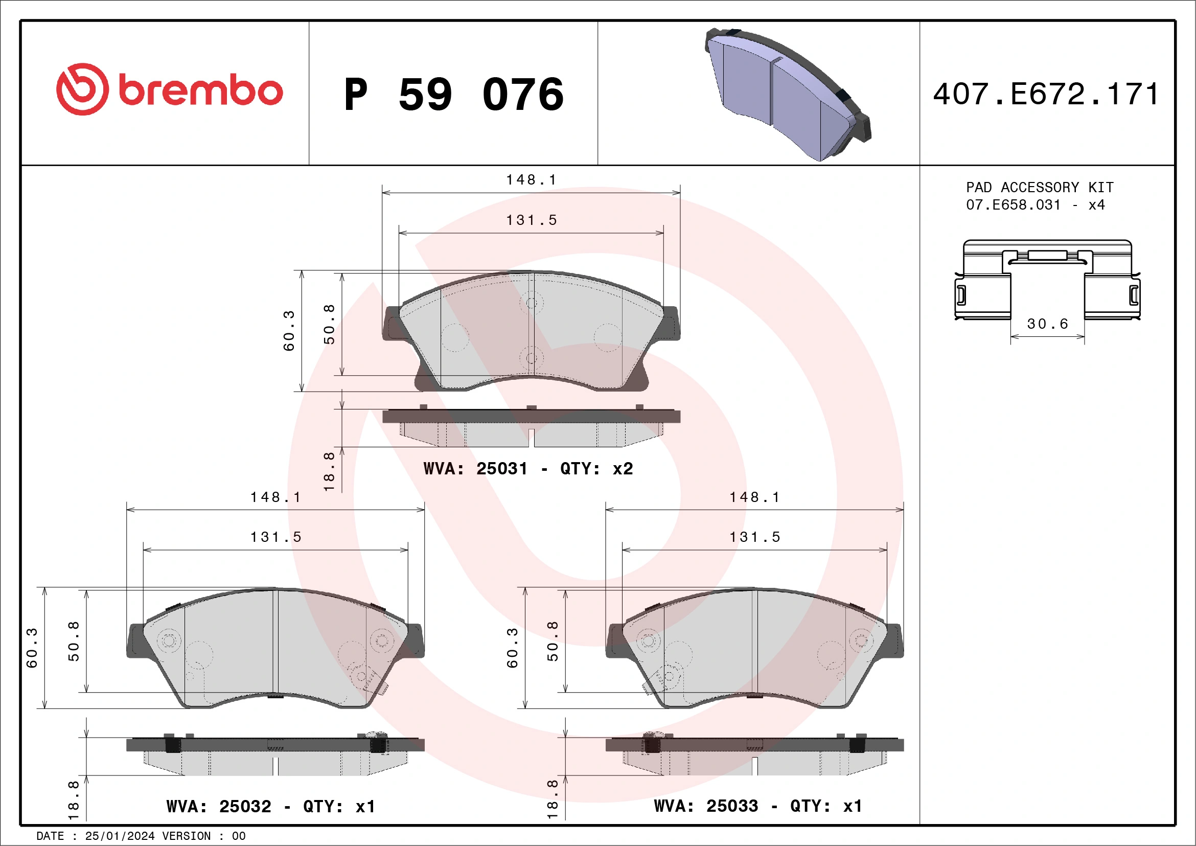 Brake Pad Set, disc brake